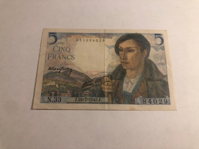 5 Francs France 1943