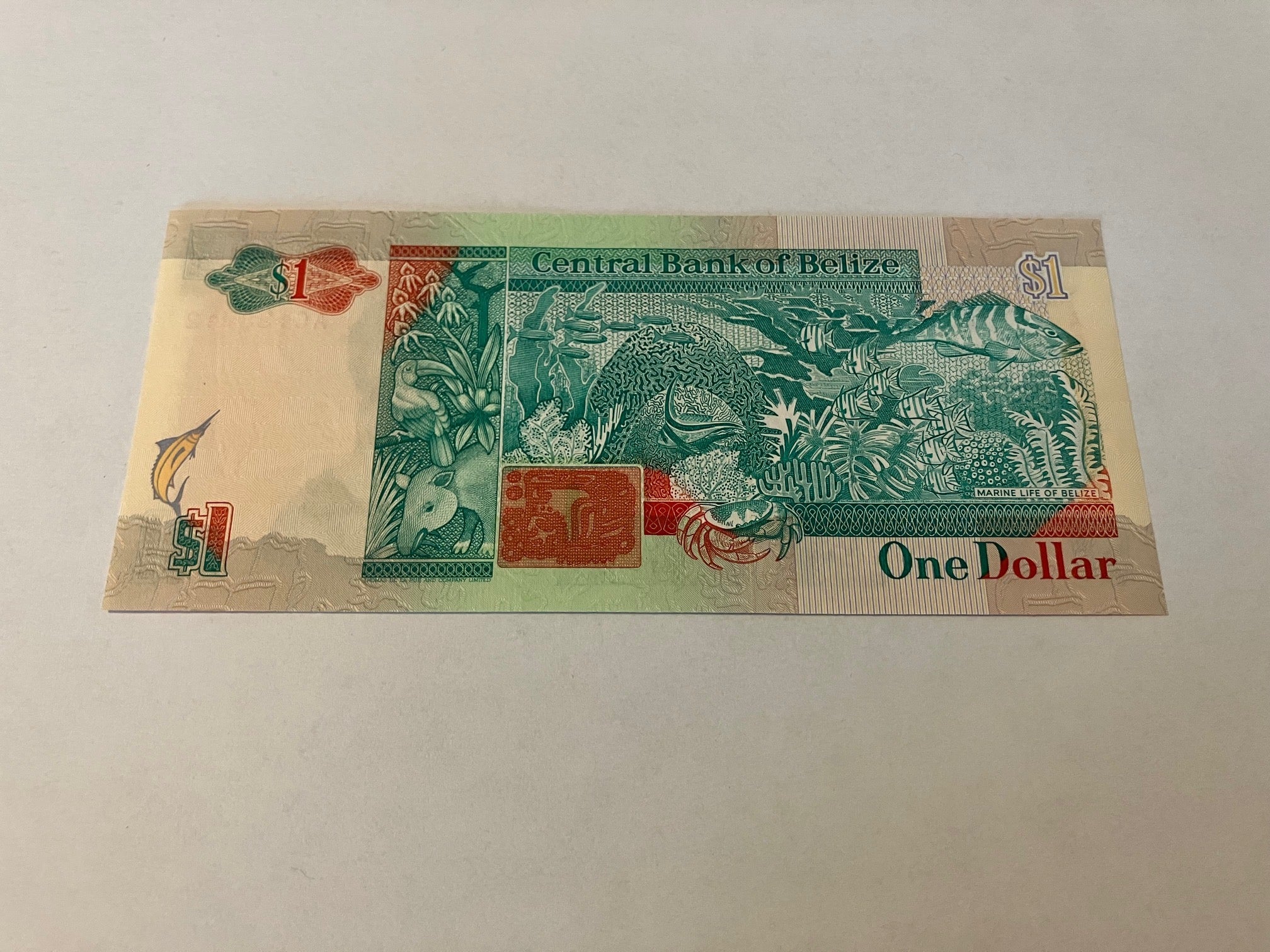 One Dollar Belize 1990
