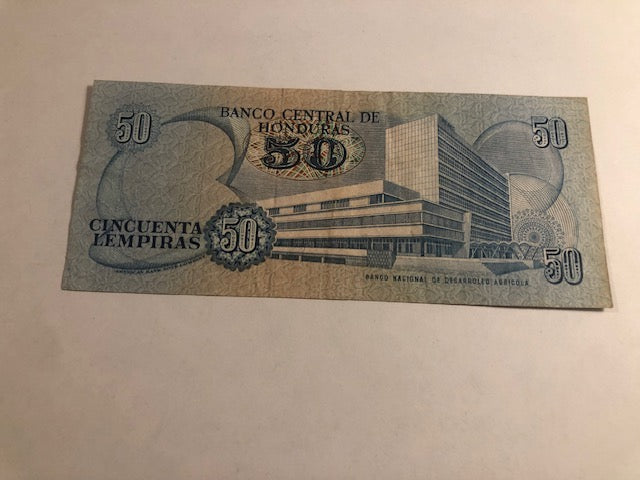 50 Lempiras Honduras 1989