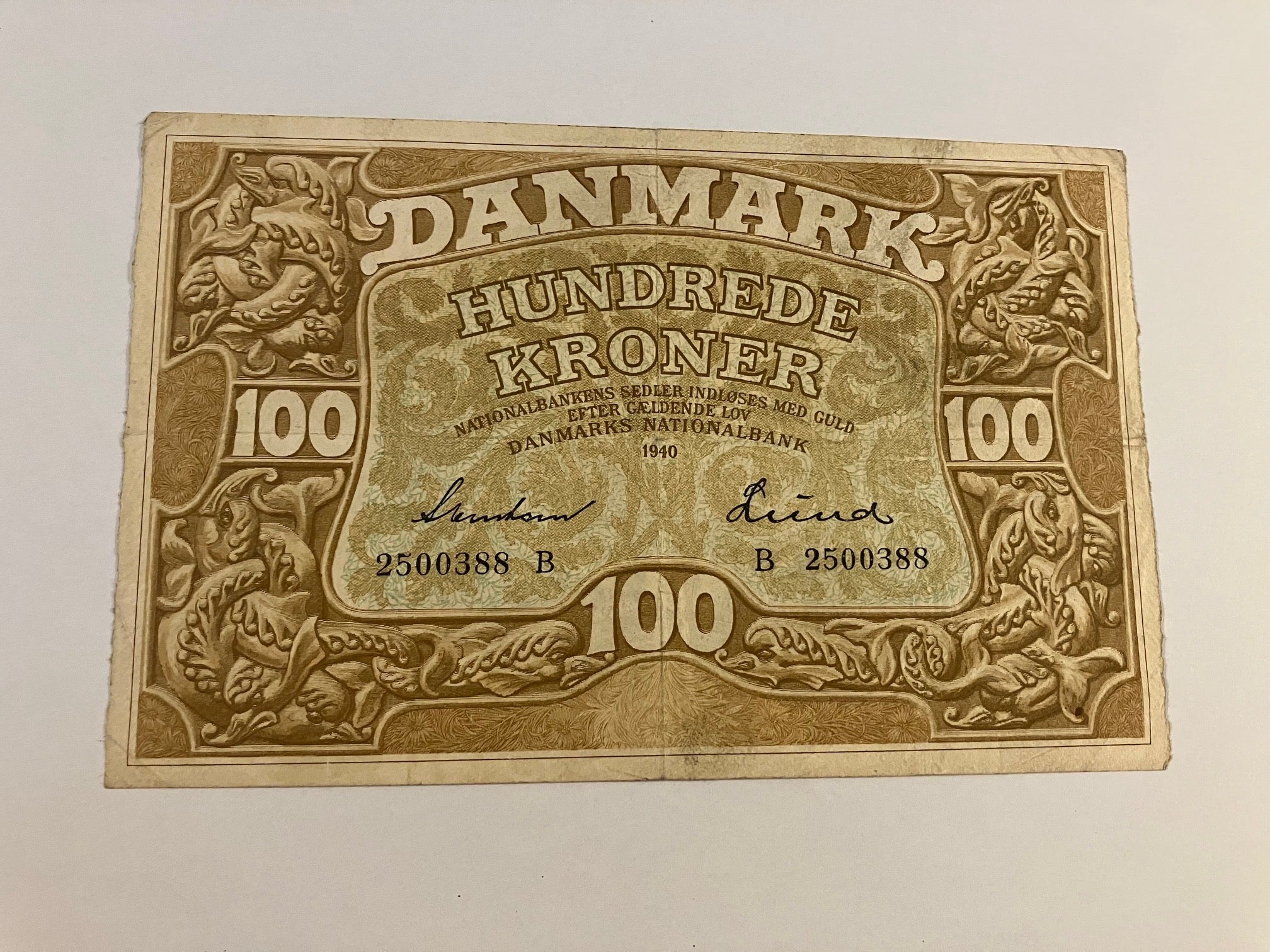 100 Kroner 1940 B