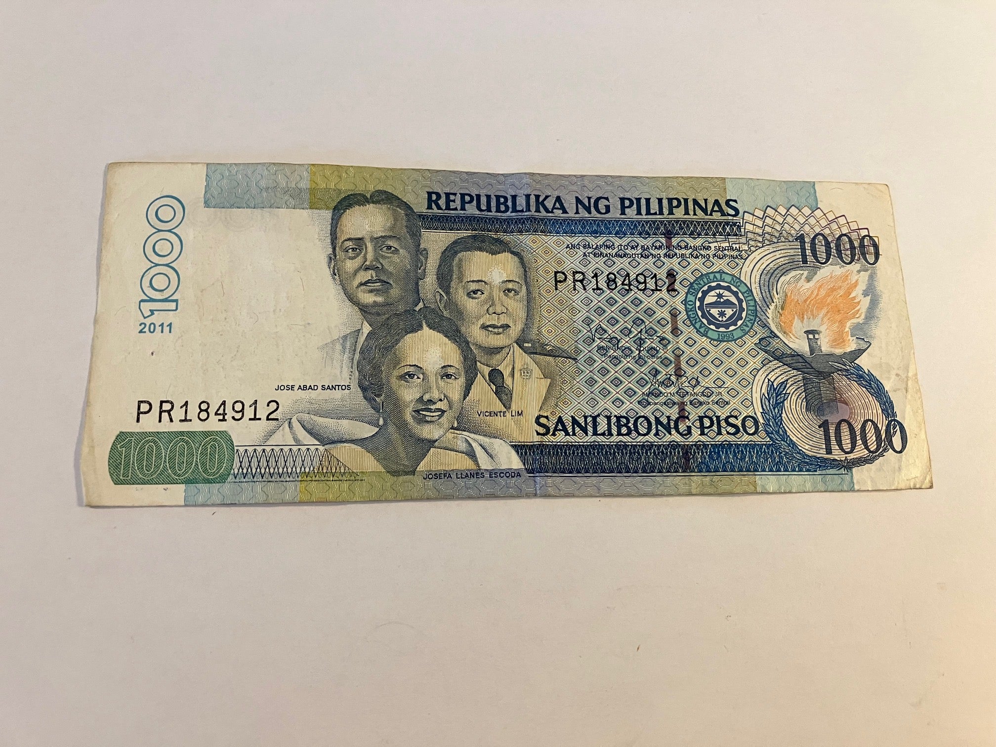 1000 Peso Philippines 2011