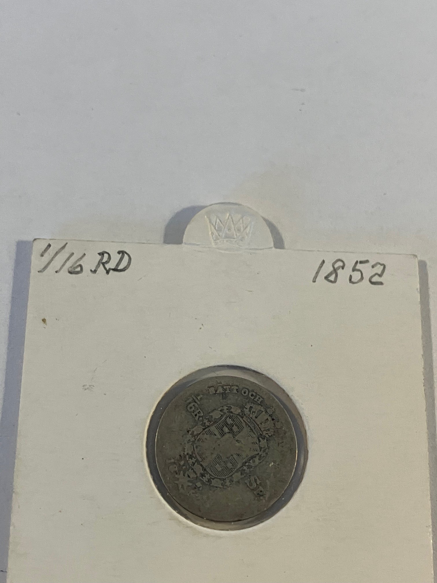 1/16 Riksdaler 1852 Sweden