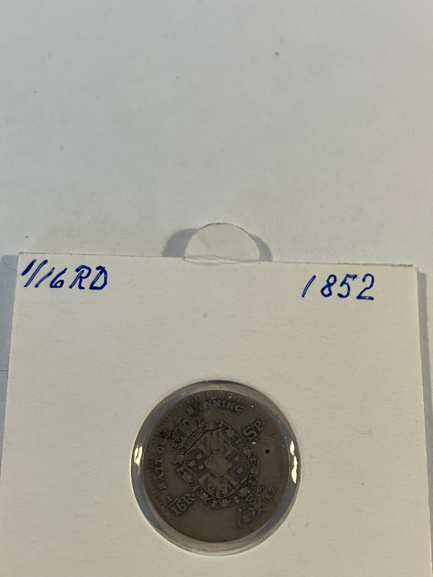 1/16 Riksdaler 1852 Sweden
