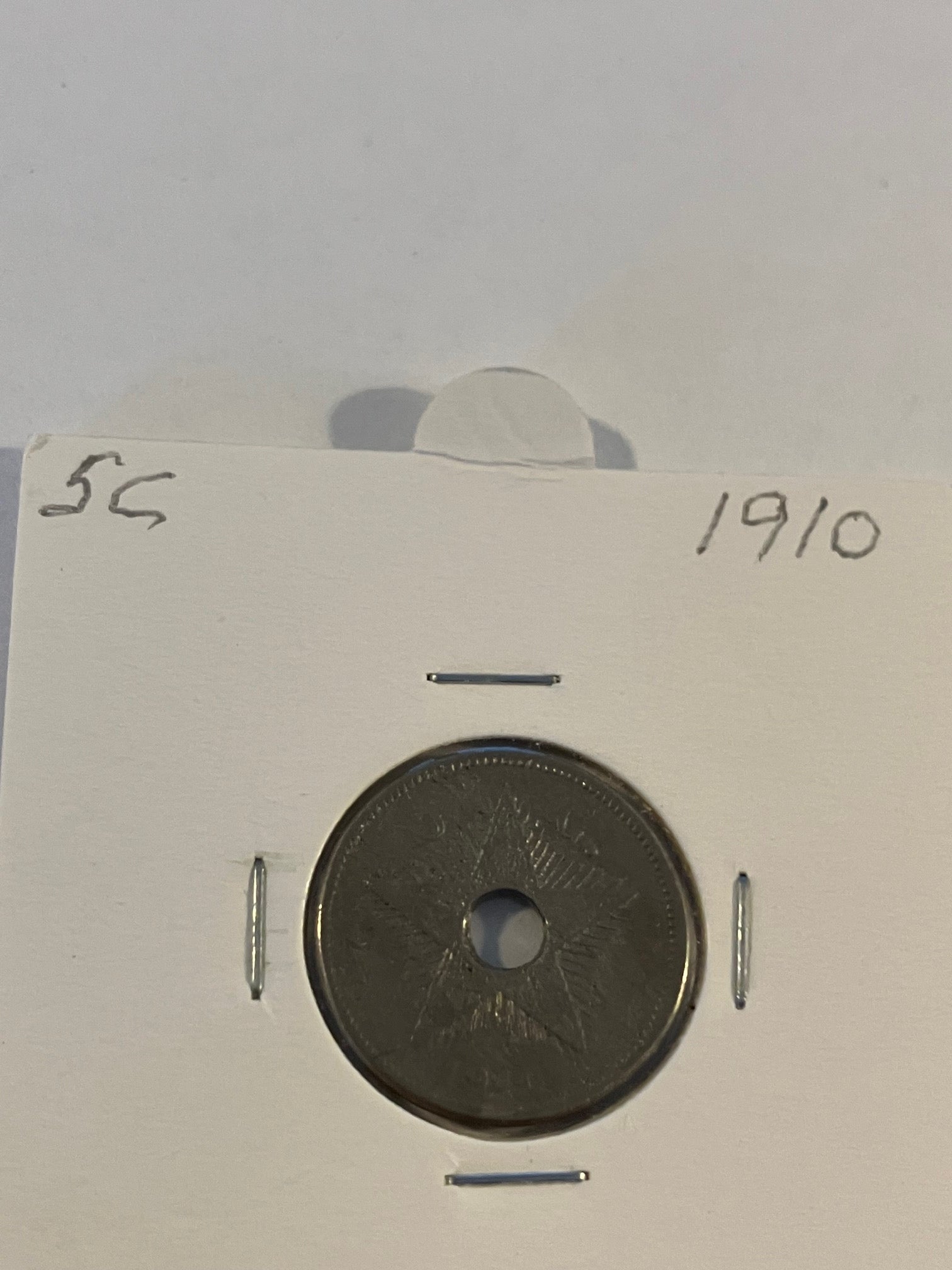 5 Centimes Belgian Congo 1910