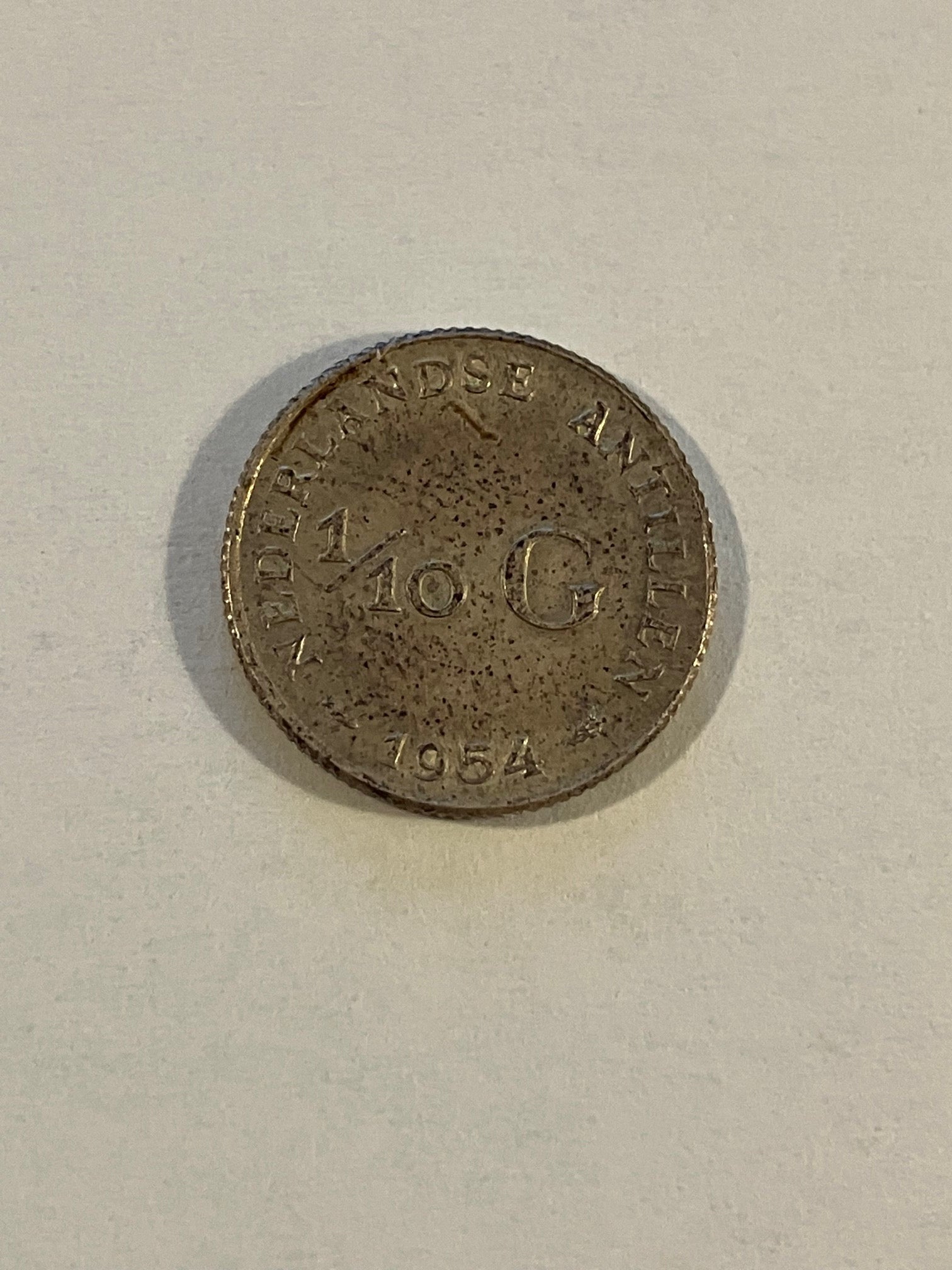 1/10 G Netherlands Antilles 1954