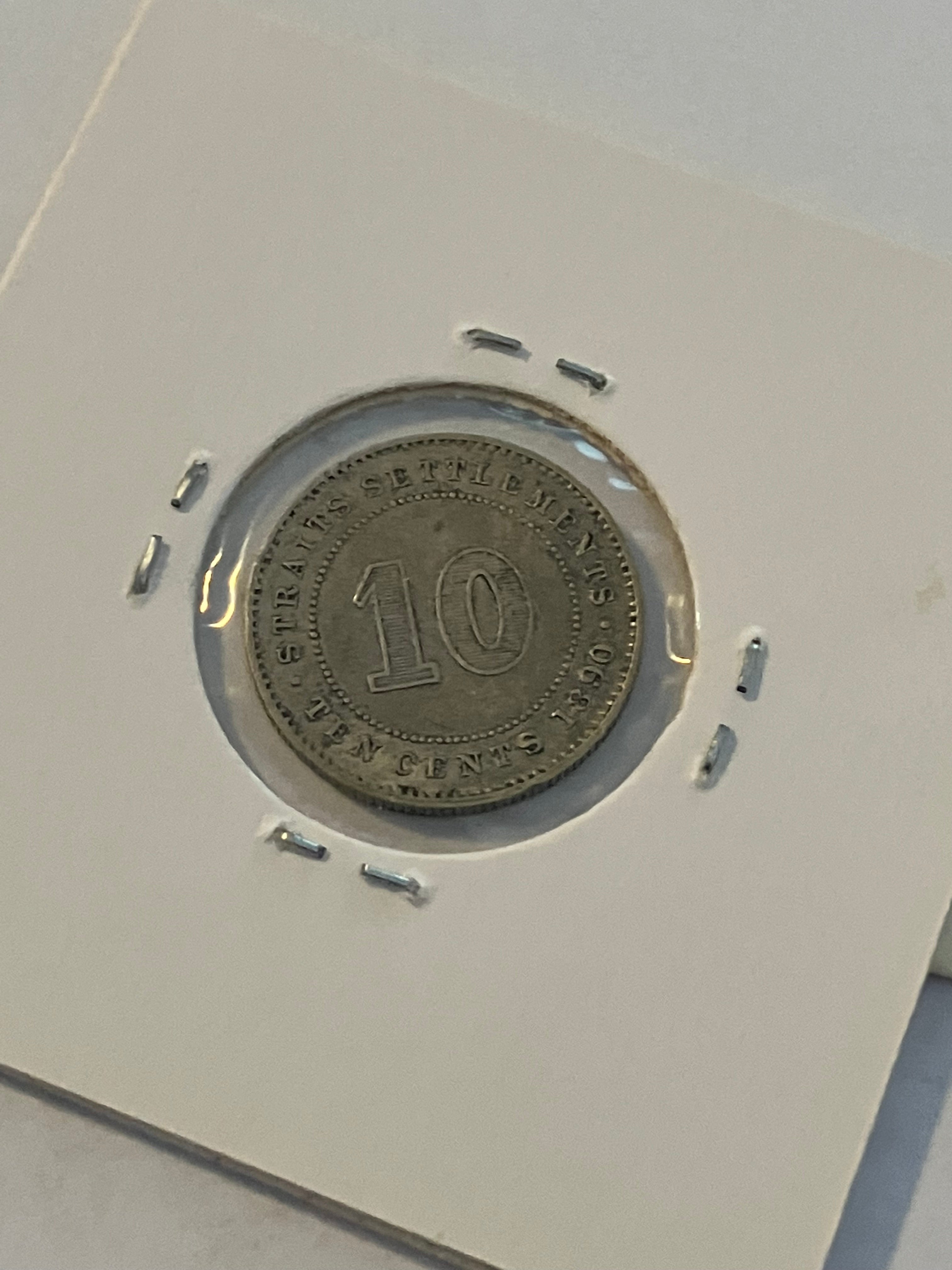 10 Cents 1890 Straits Settlements