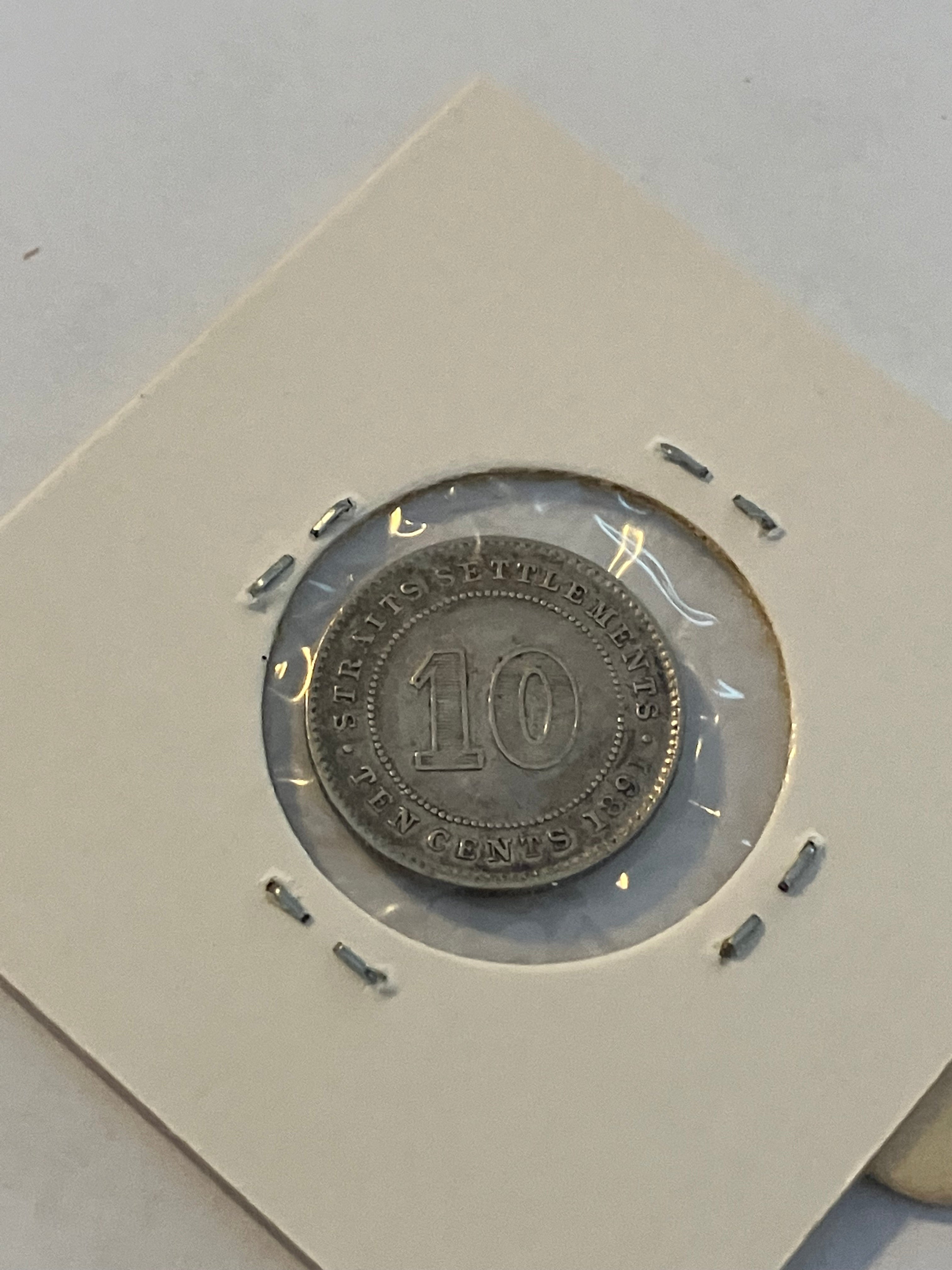 10 Cents 1891 Straits Settlements