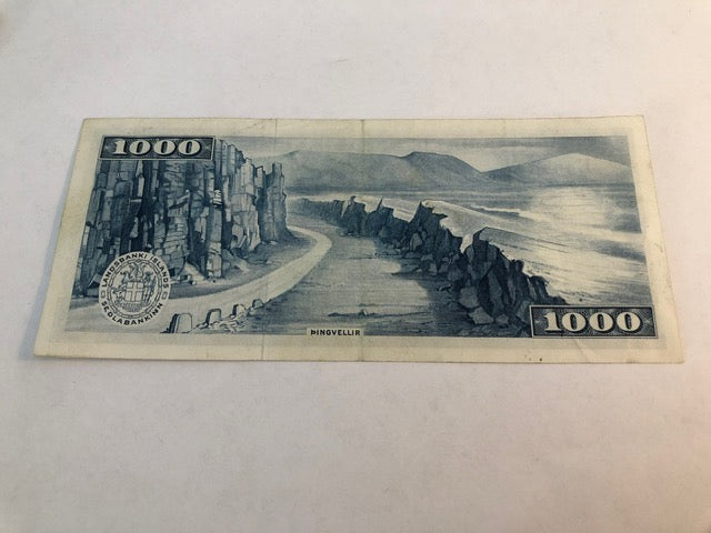 1000 kronur Island 1957