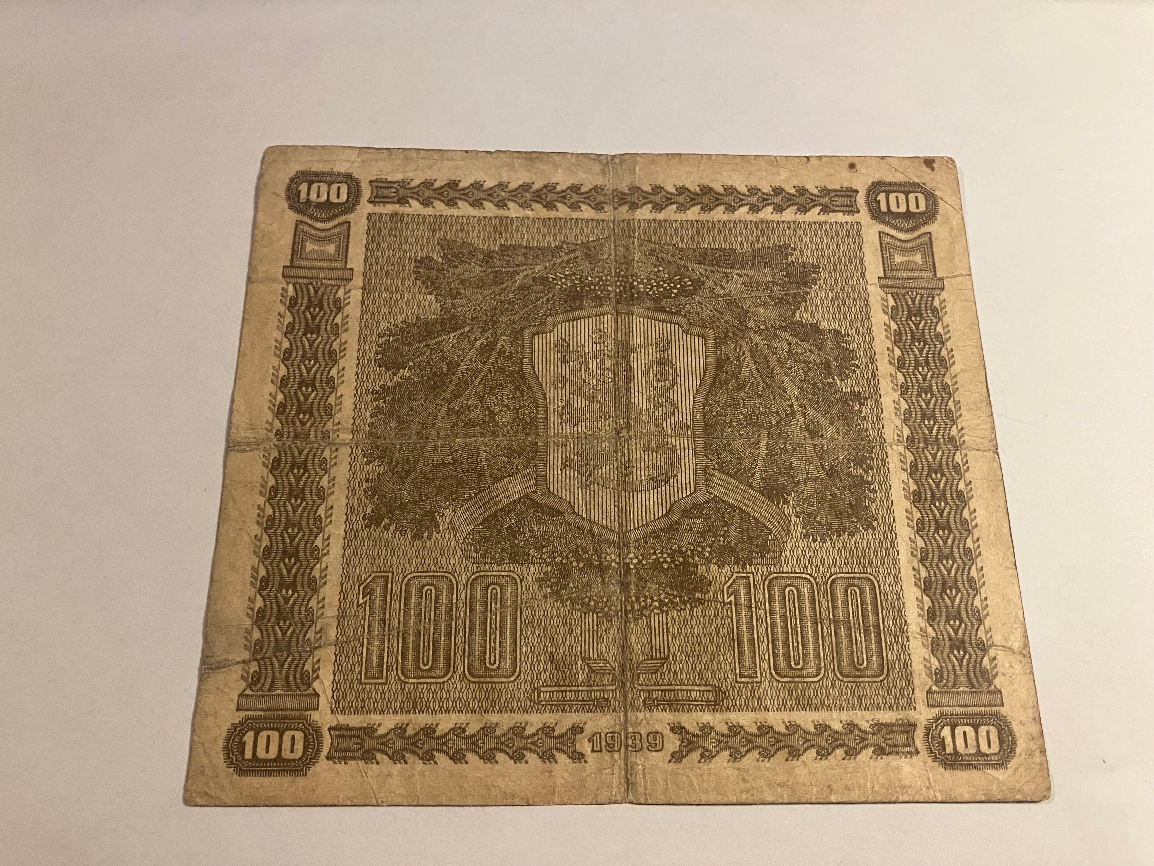 100 markkaa Finland 1939