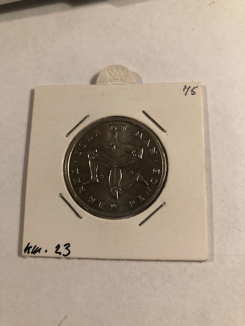 10 New Pence Isle of man 1975