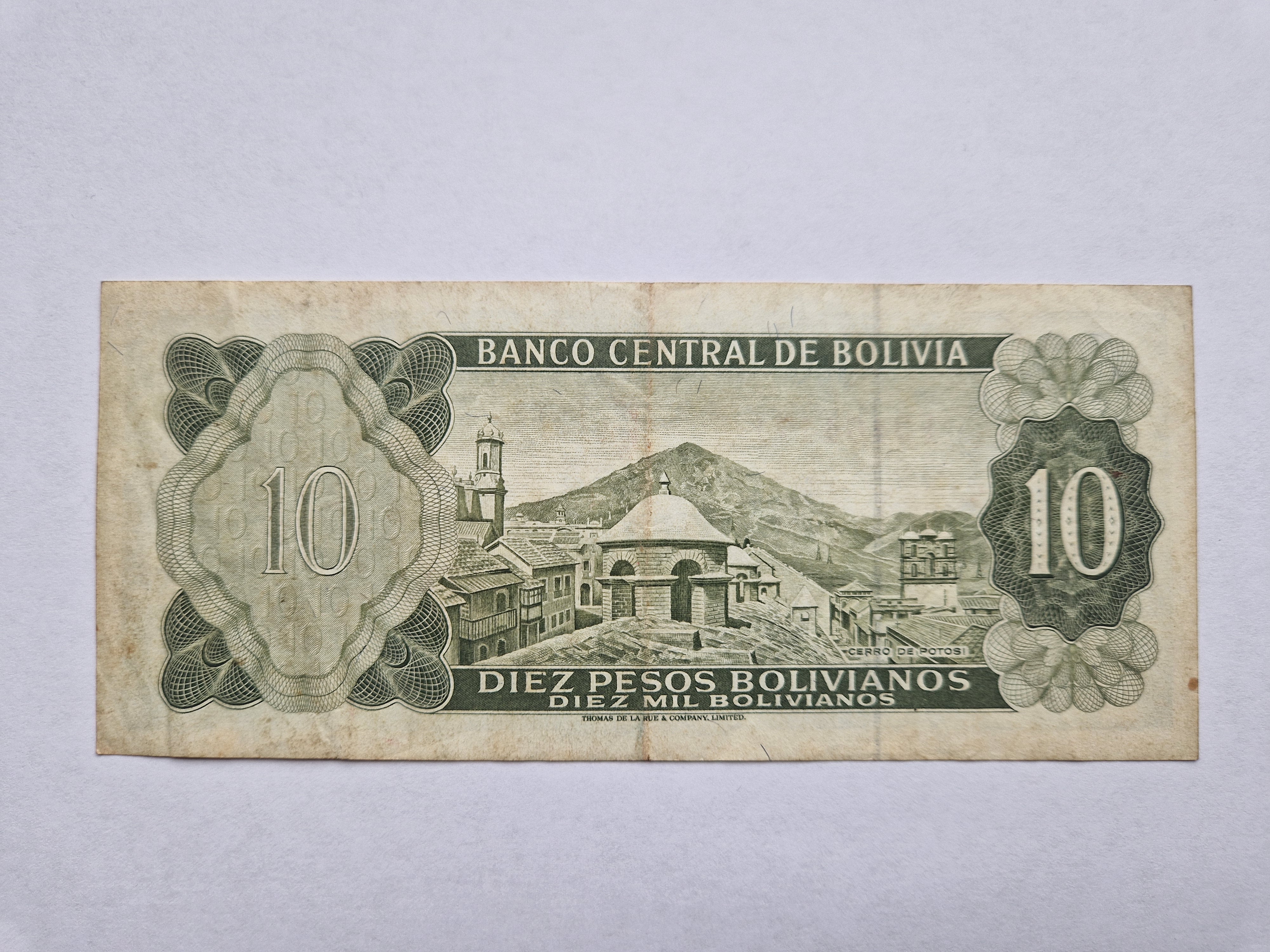 10 Pesos Bolivia 1962