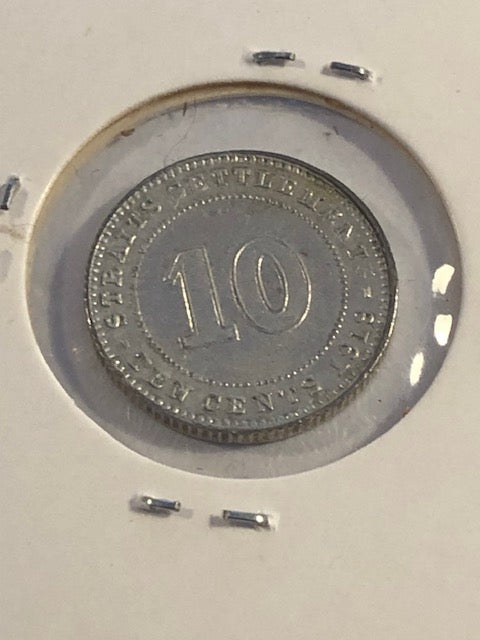 10 cent 1919 Straits Settlements