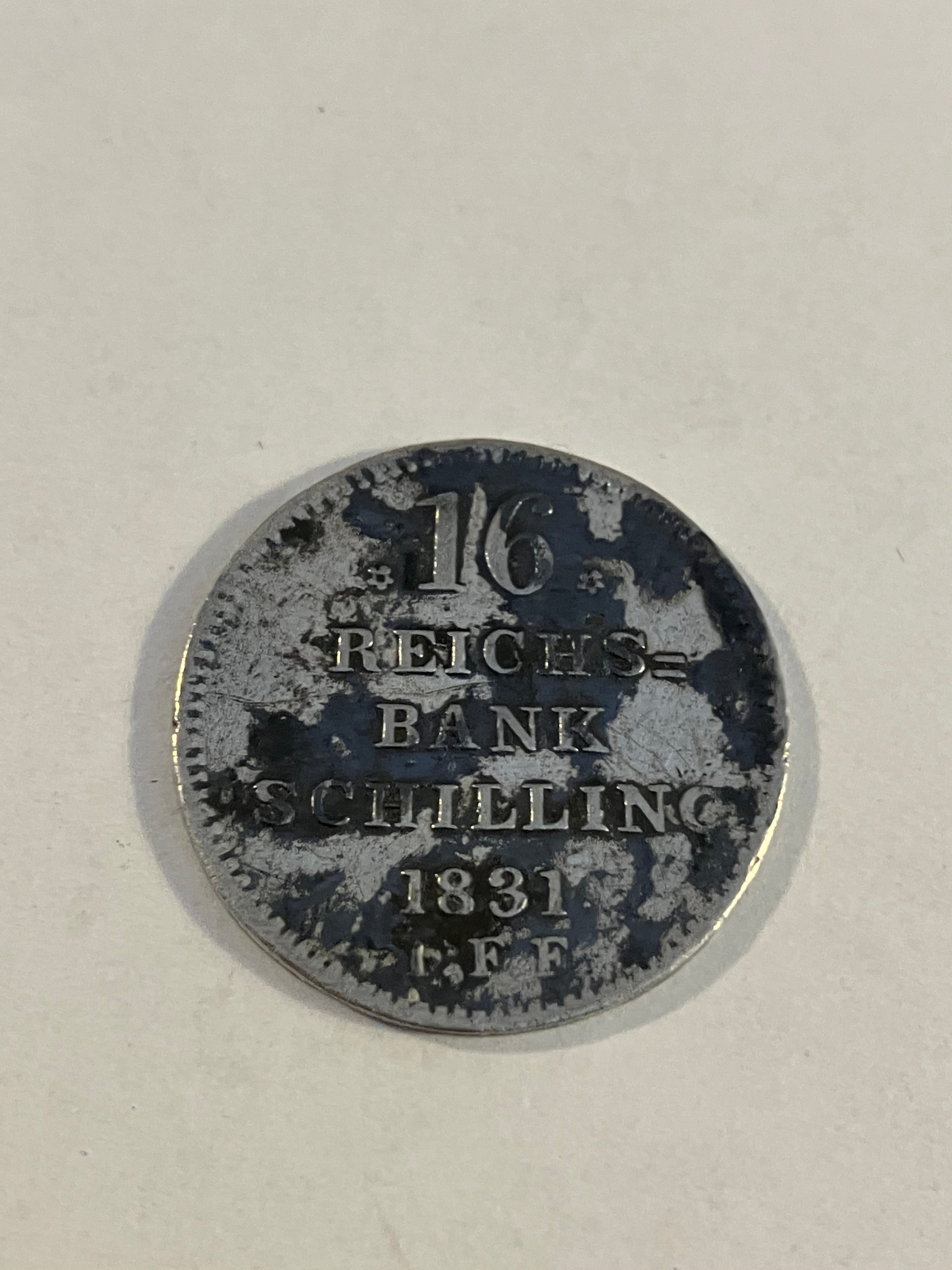 16 Reichsbank skilling 1831 Denmark