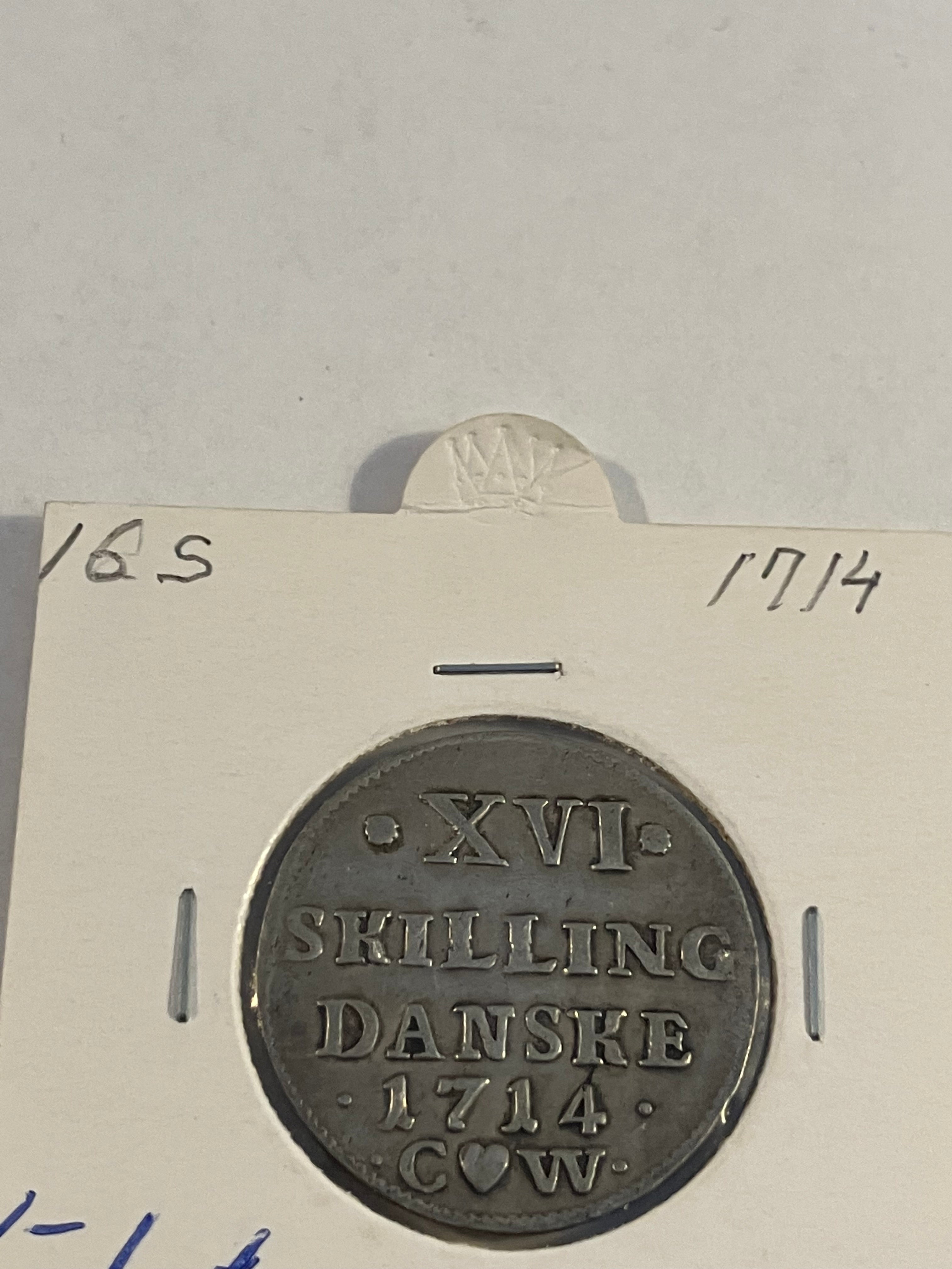 16 skilling 1714 Denmark