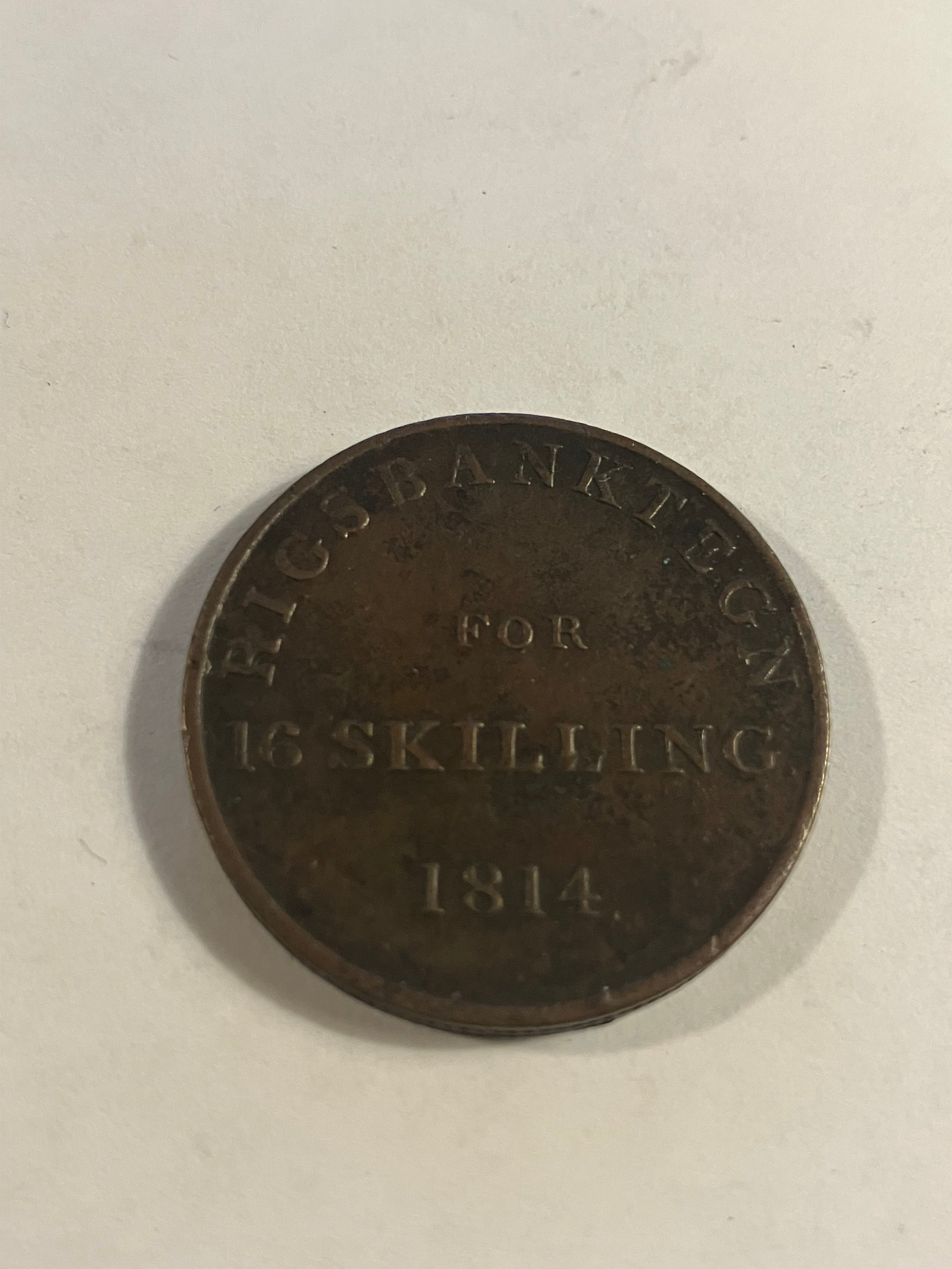 16 skilling 1814 Denmark