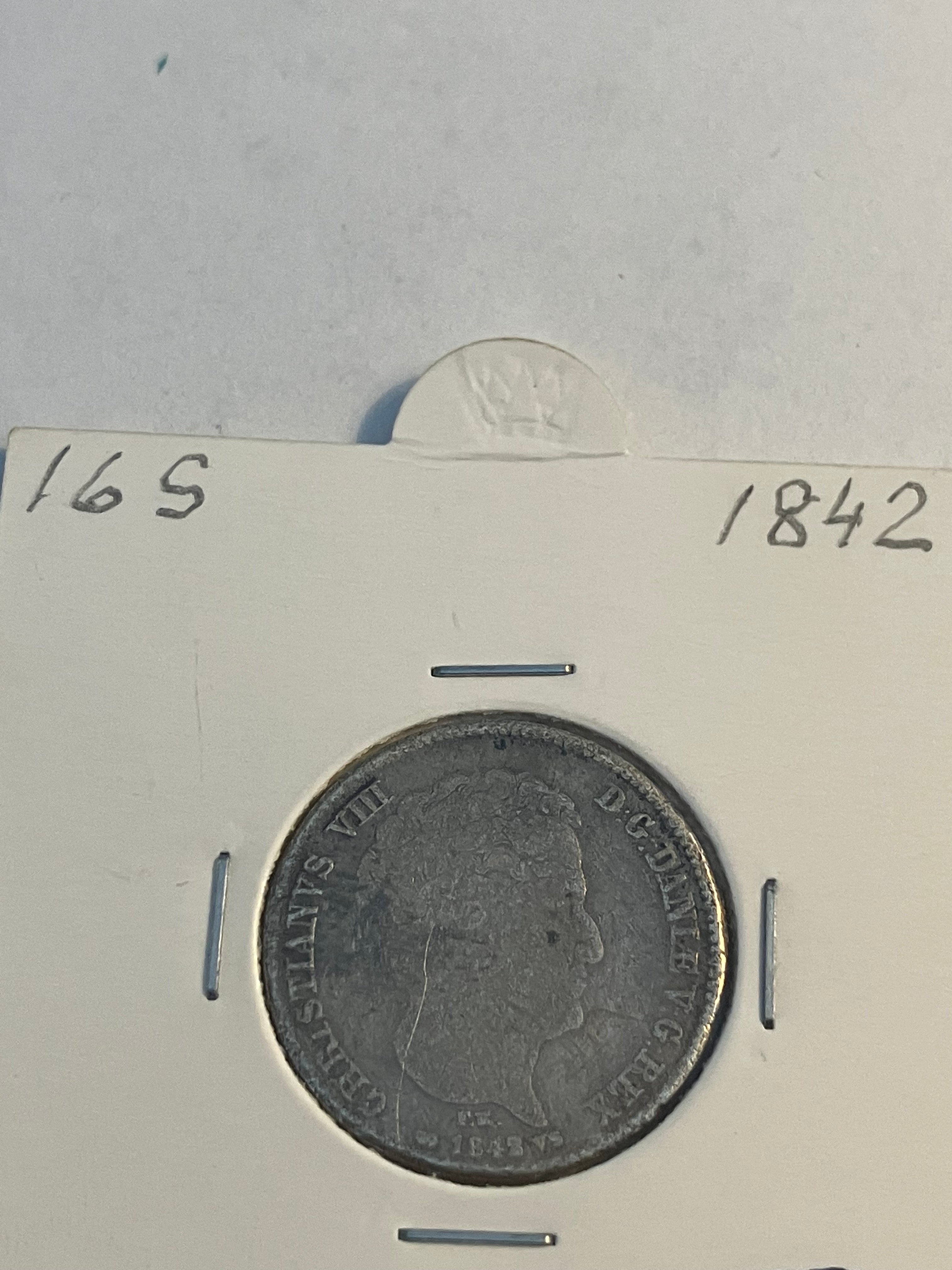 16 skilling 1842 Denmark