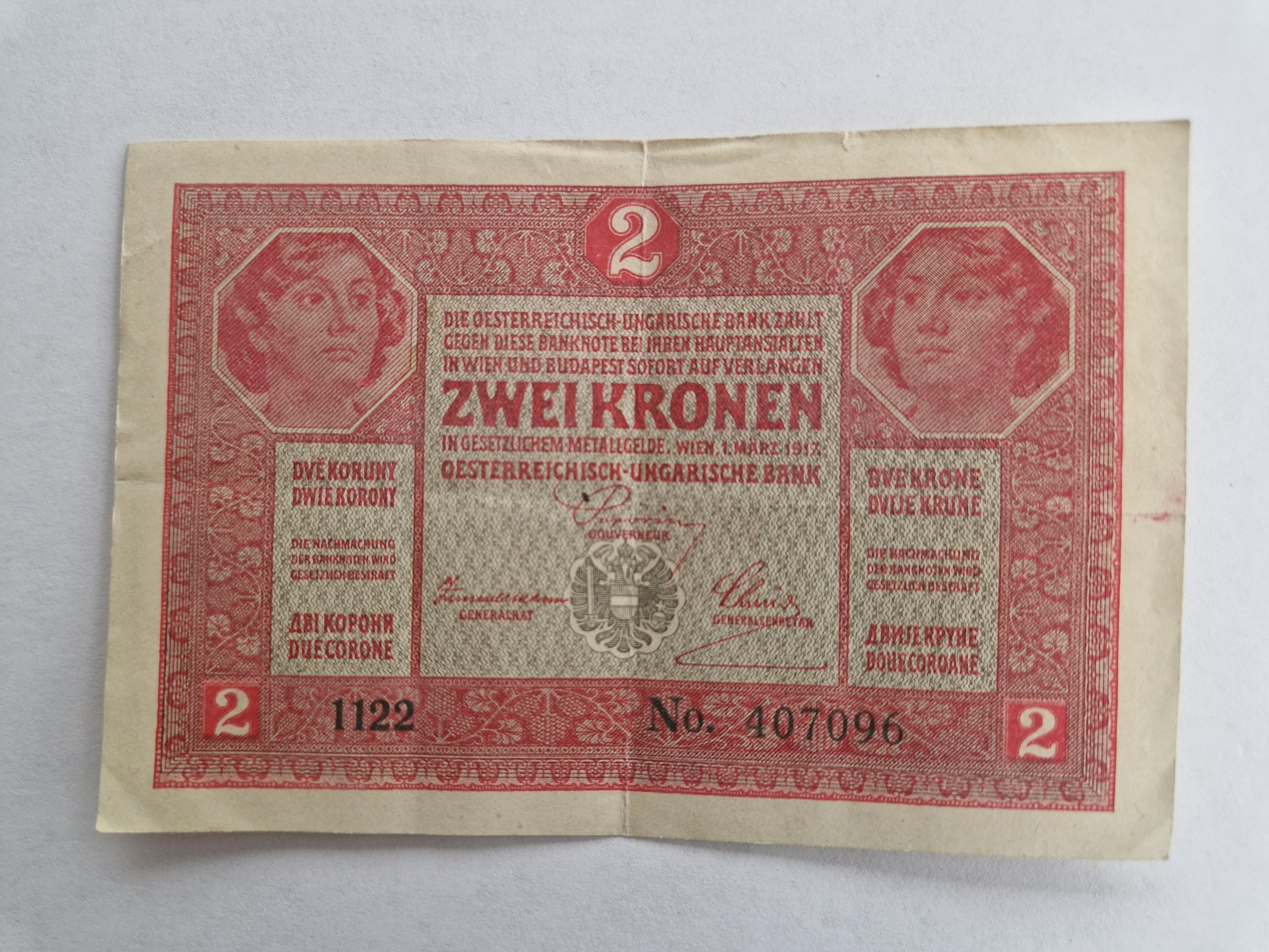 Zwei Kronen 1917 Austria/Hungary