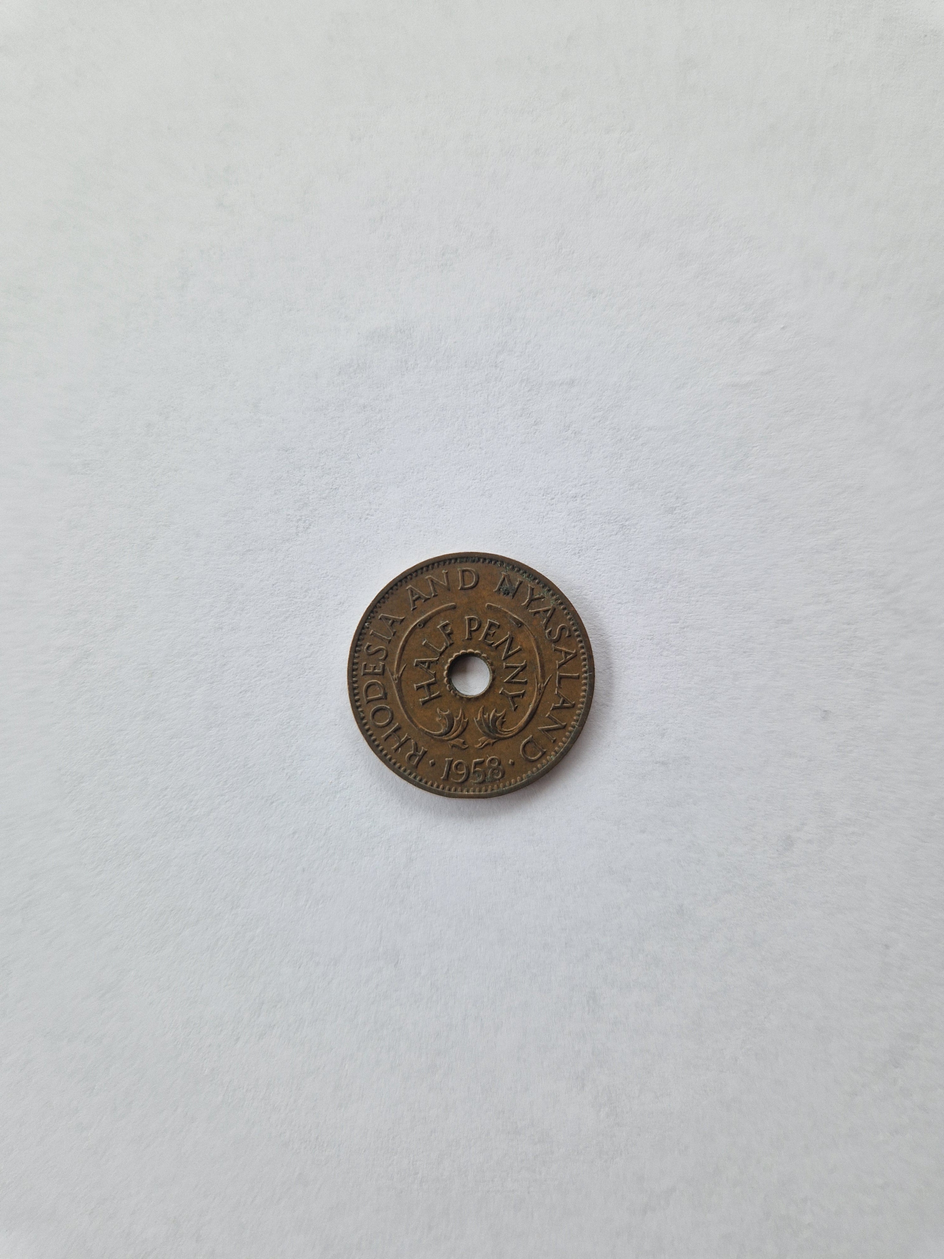 Half Penny Rhodesia and Nyasaland 1958
