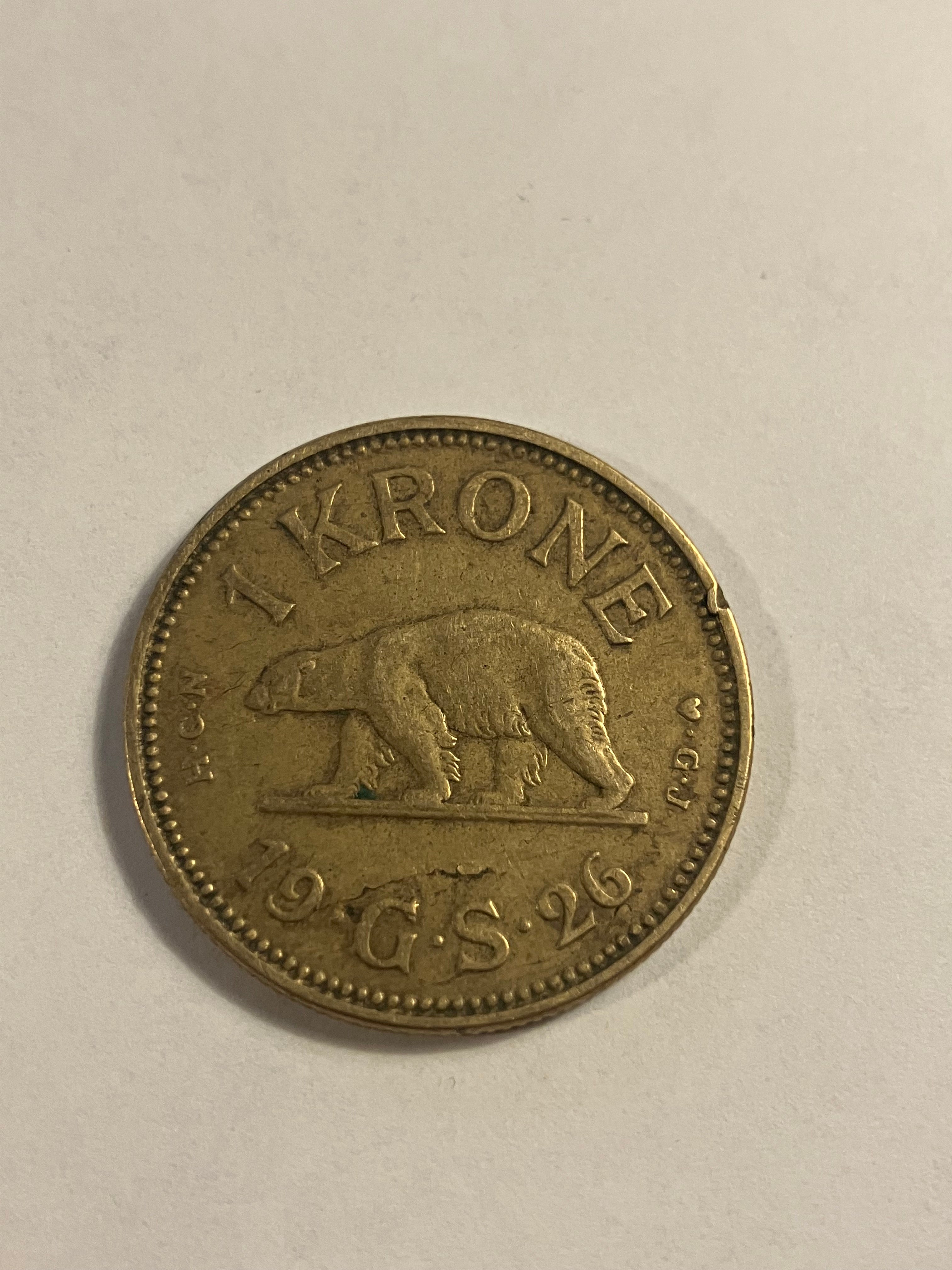 1 Krone Grønland 1926