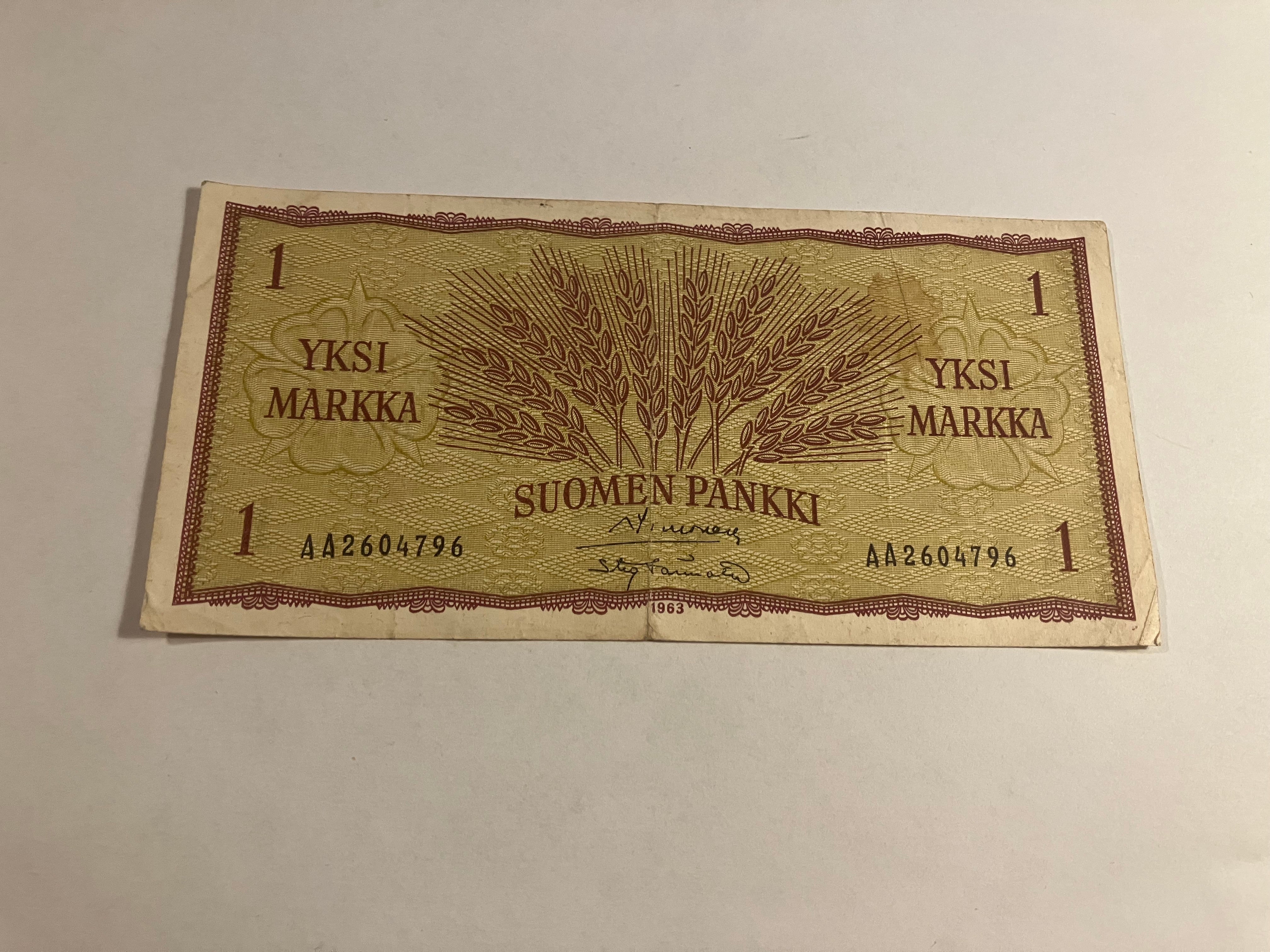 1 Markka 1963 Finland