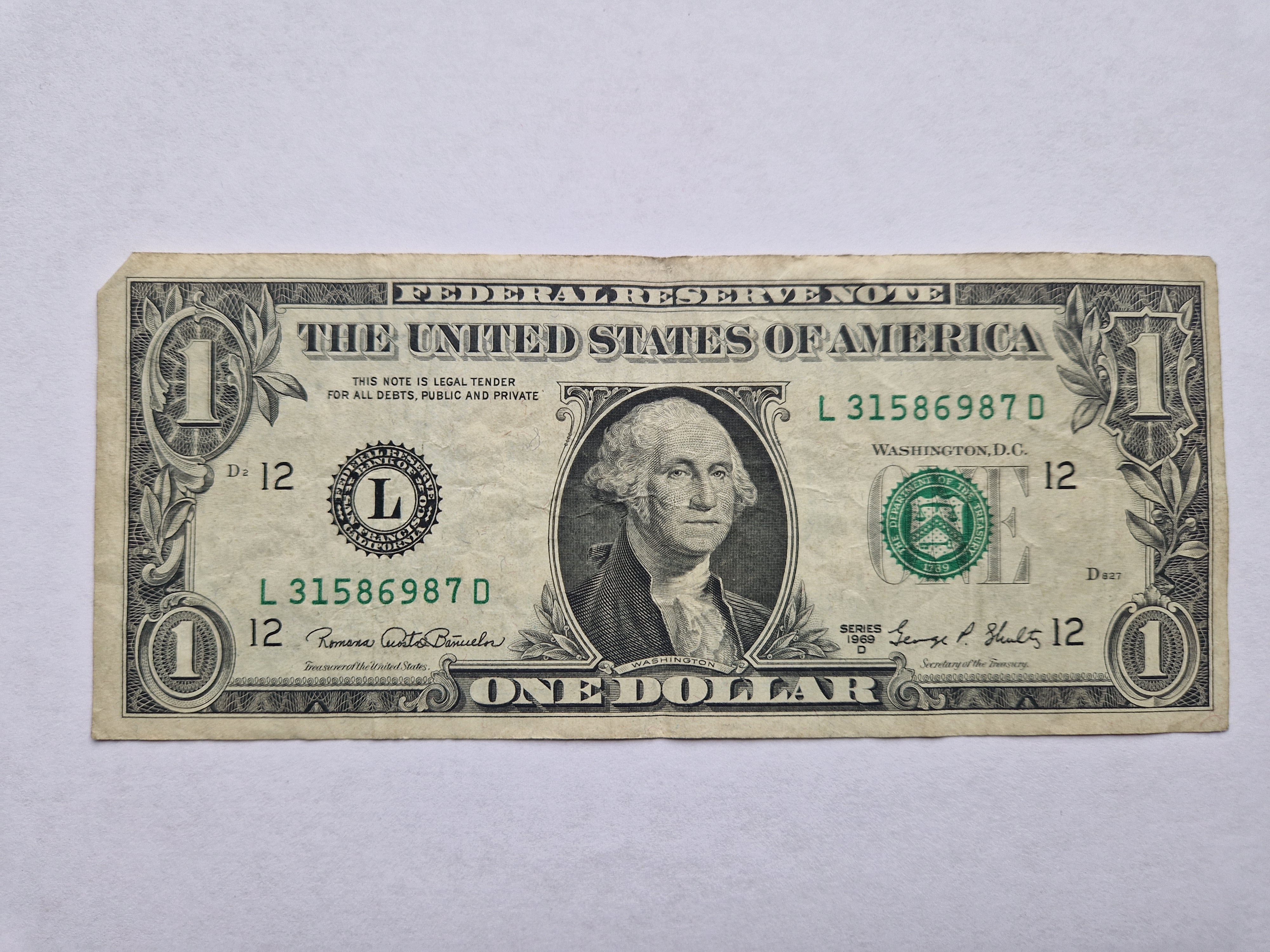 One Dollar 1969 D USA