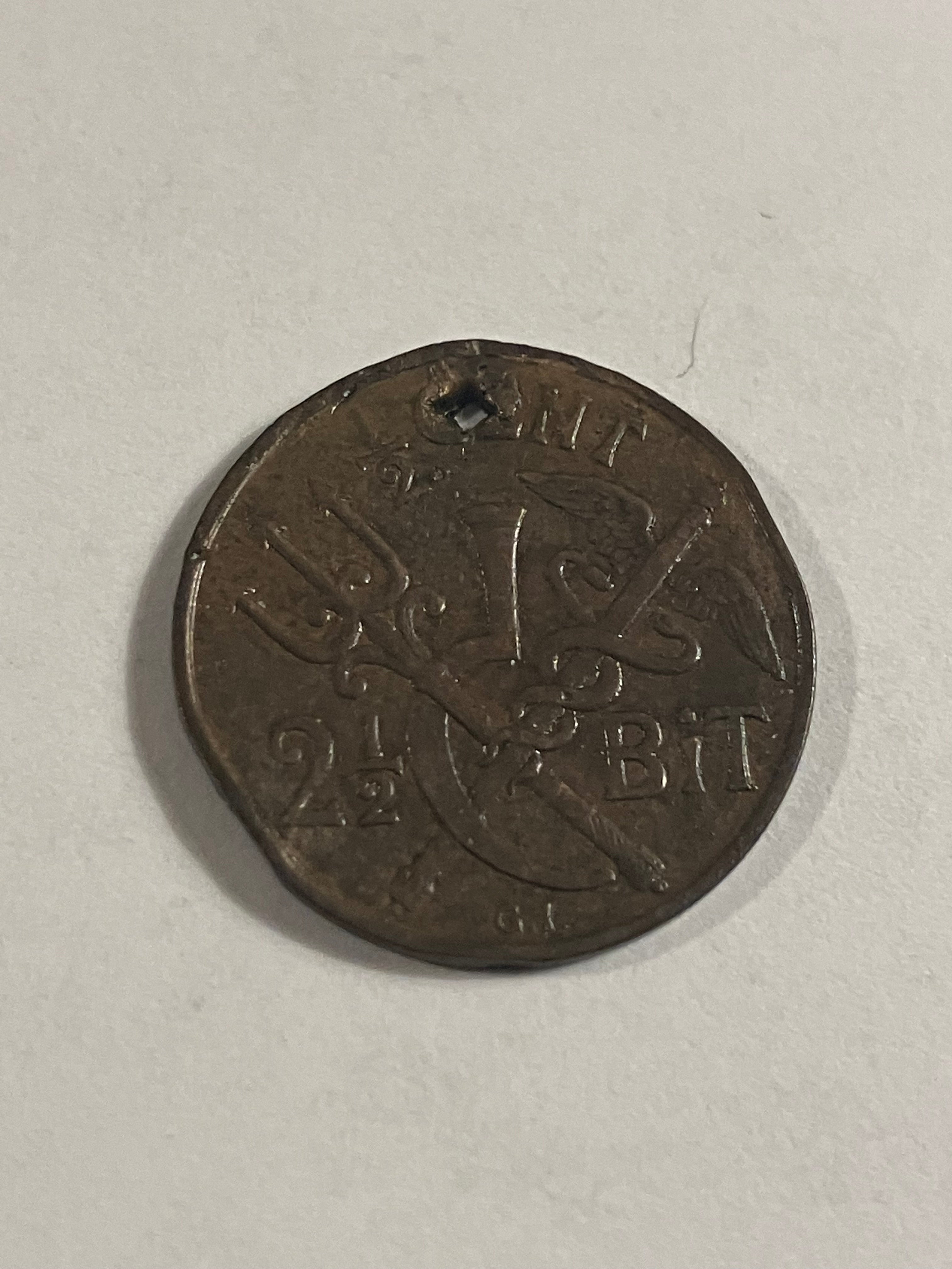 1/2 cent 2 1/2 bit Dansk Vestindien 1905