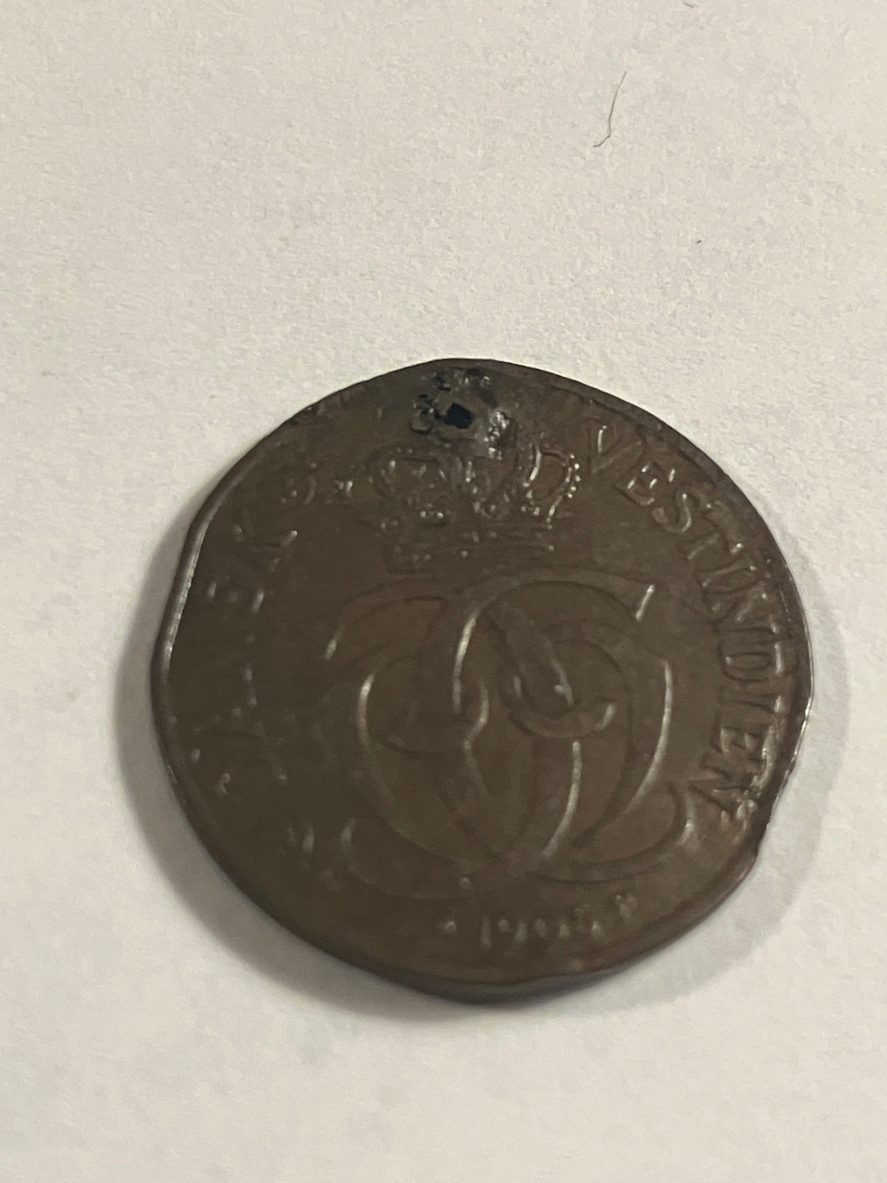 1/2 cent 2 1/2 bit Dansk Vestindien 1905