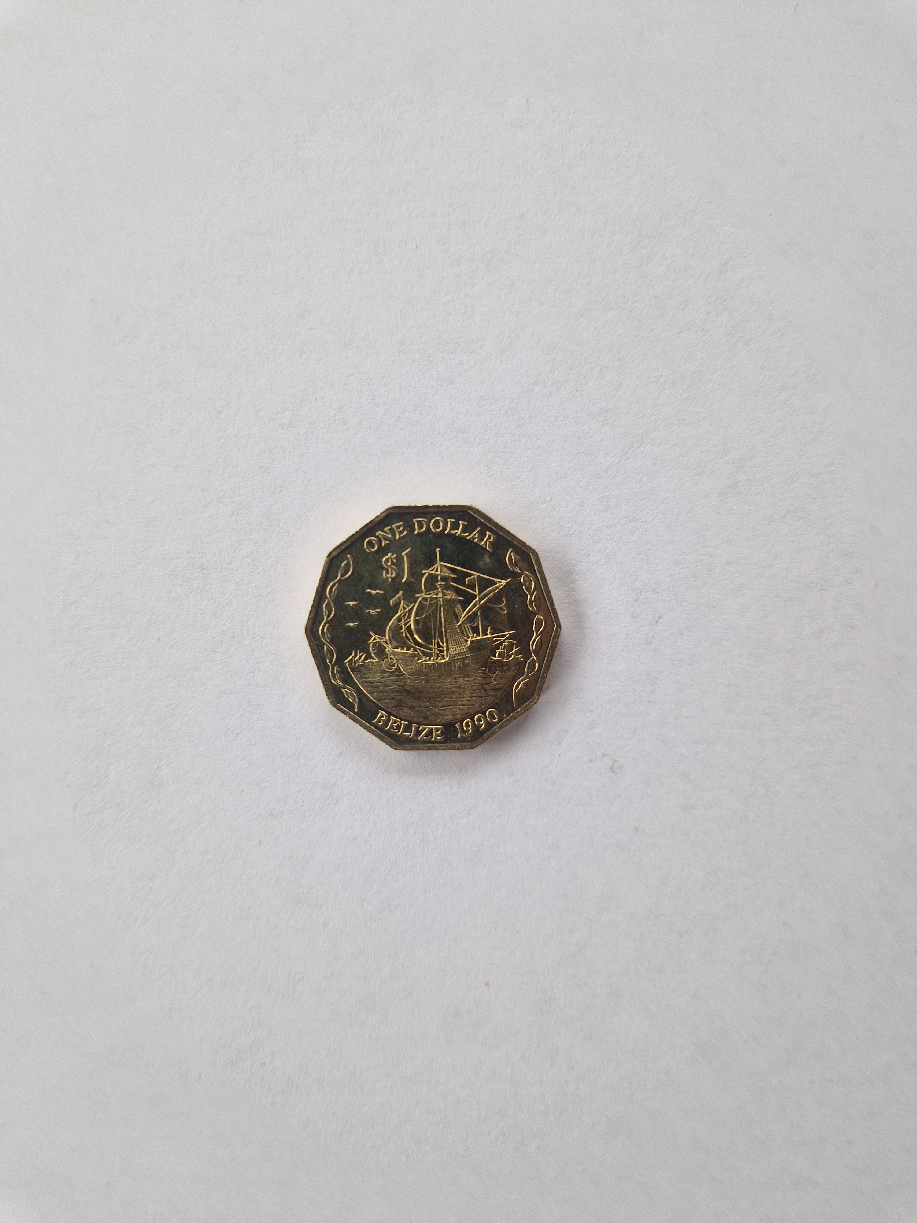 One Dollar Belize 1990