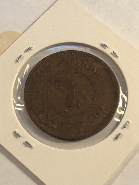 1 cent 1887 Straits Settlements