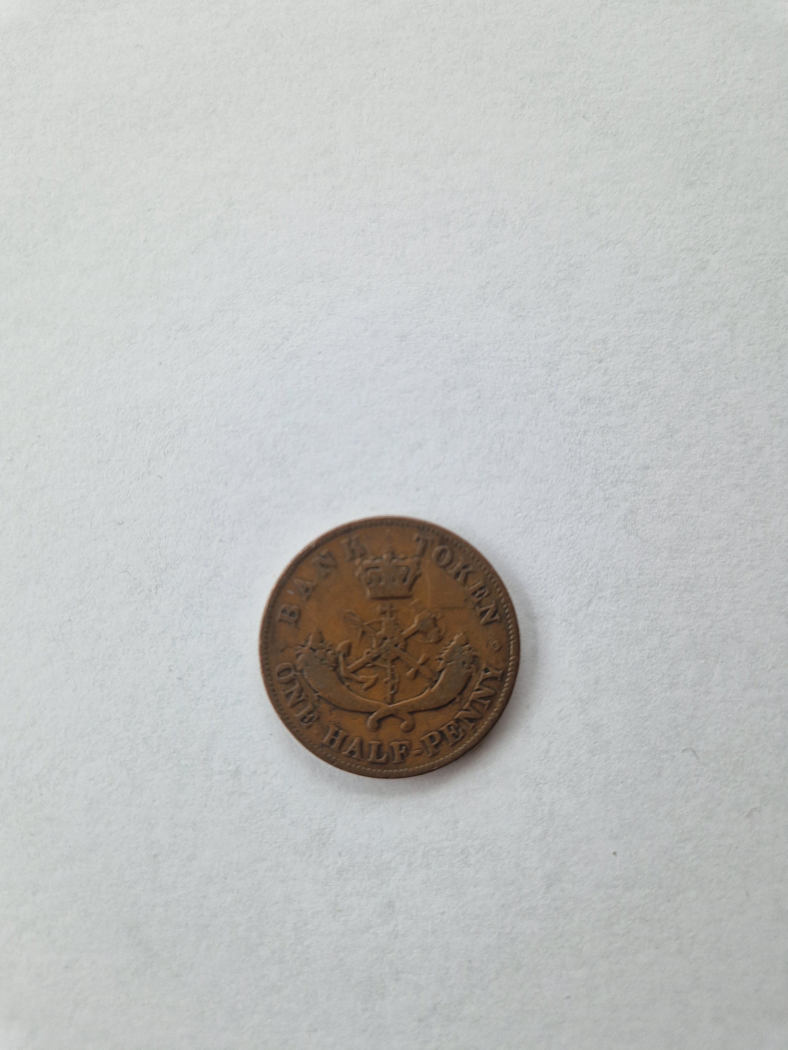 One Half Penny Token 1850 - Canada Bank of Upper Canada