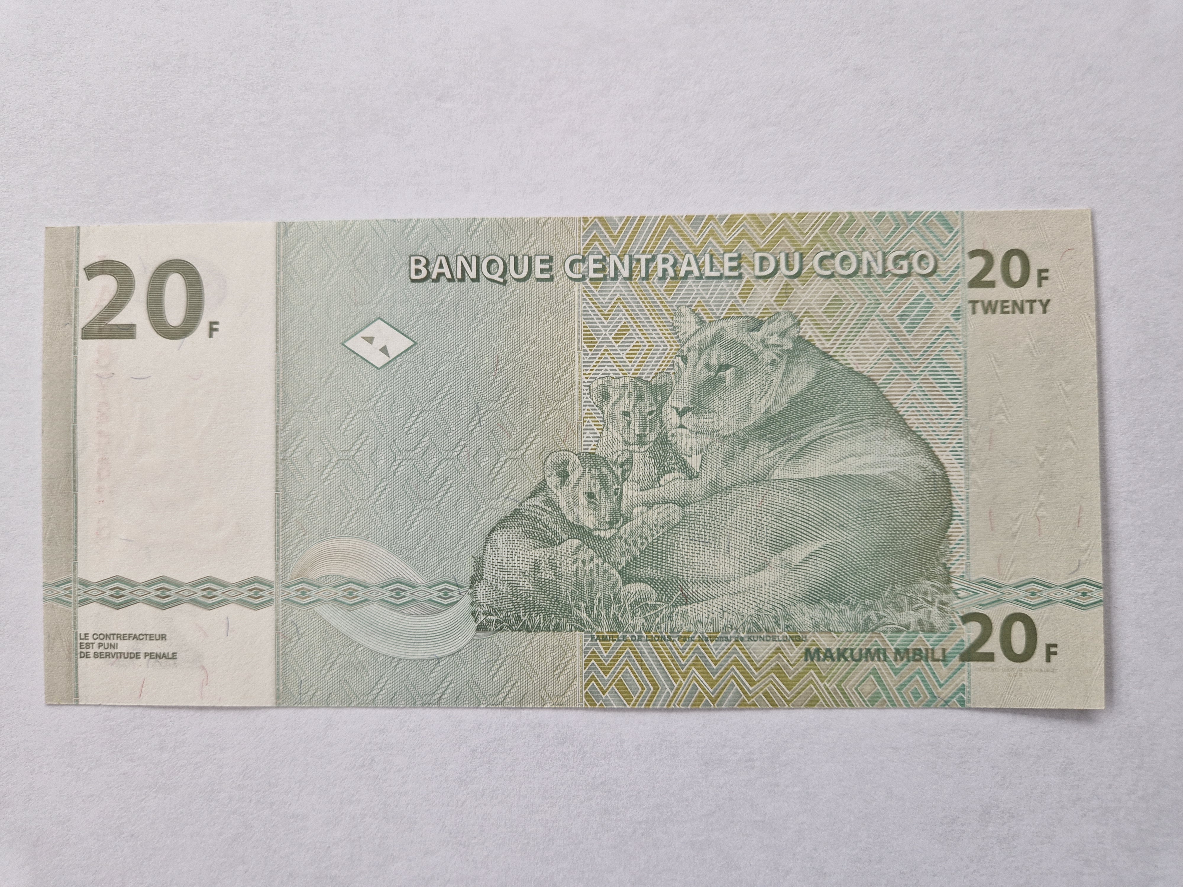 20 Francs Congo