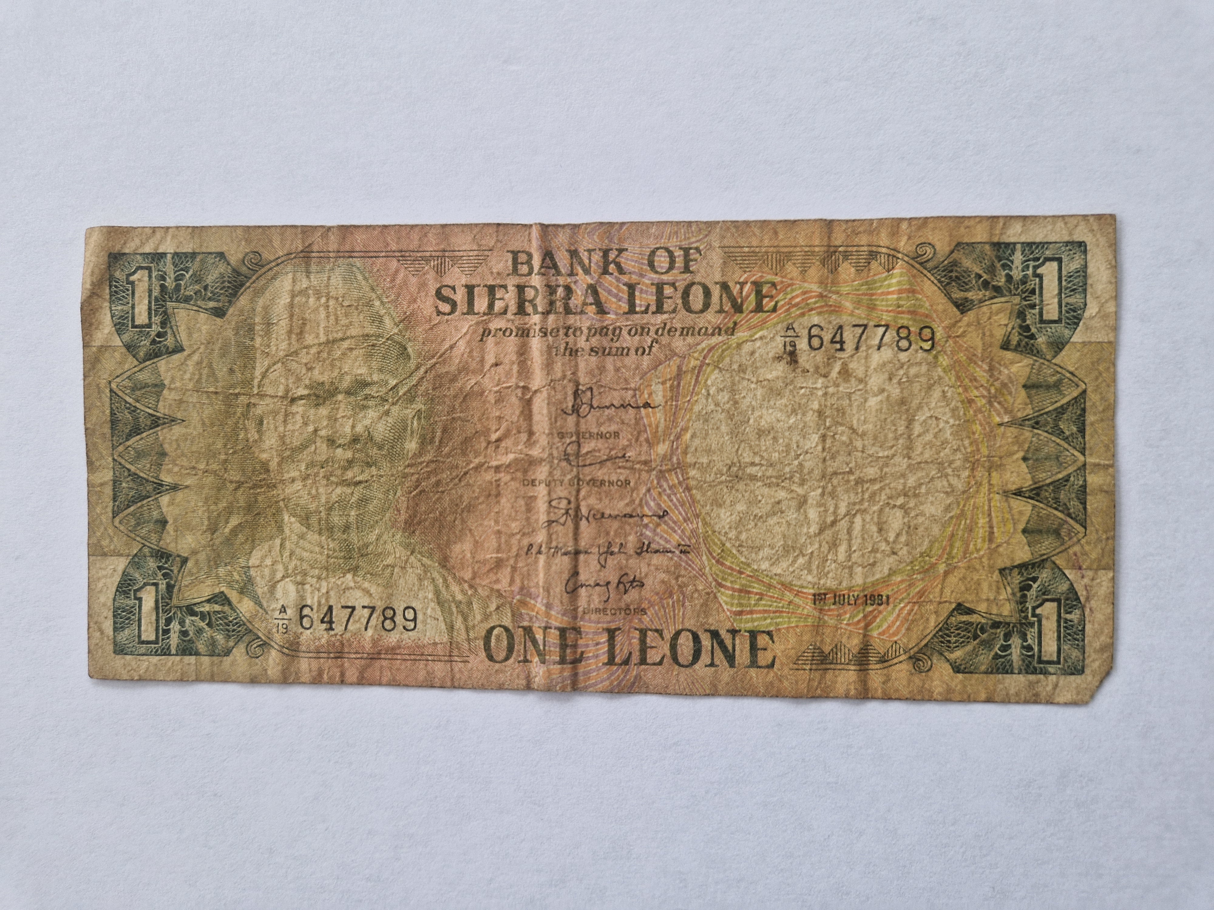 One Leone Sierra Leone 1981 - Slidt