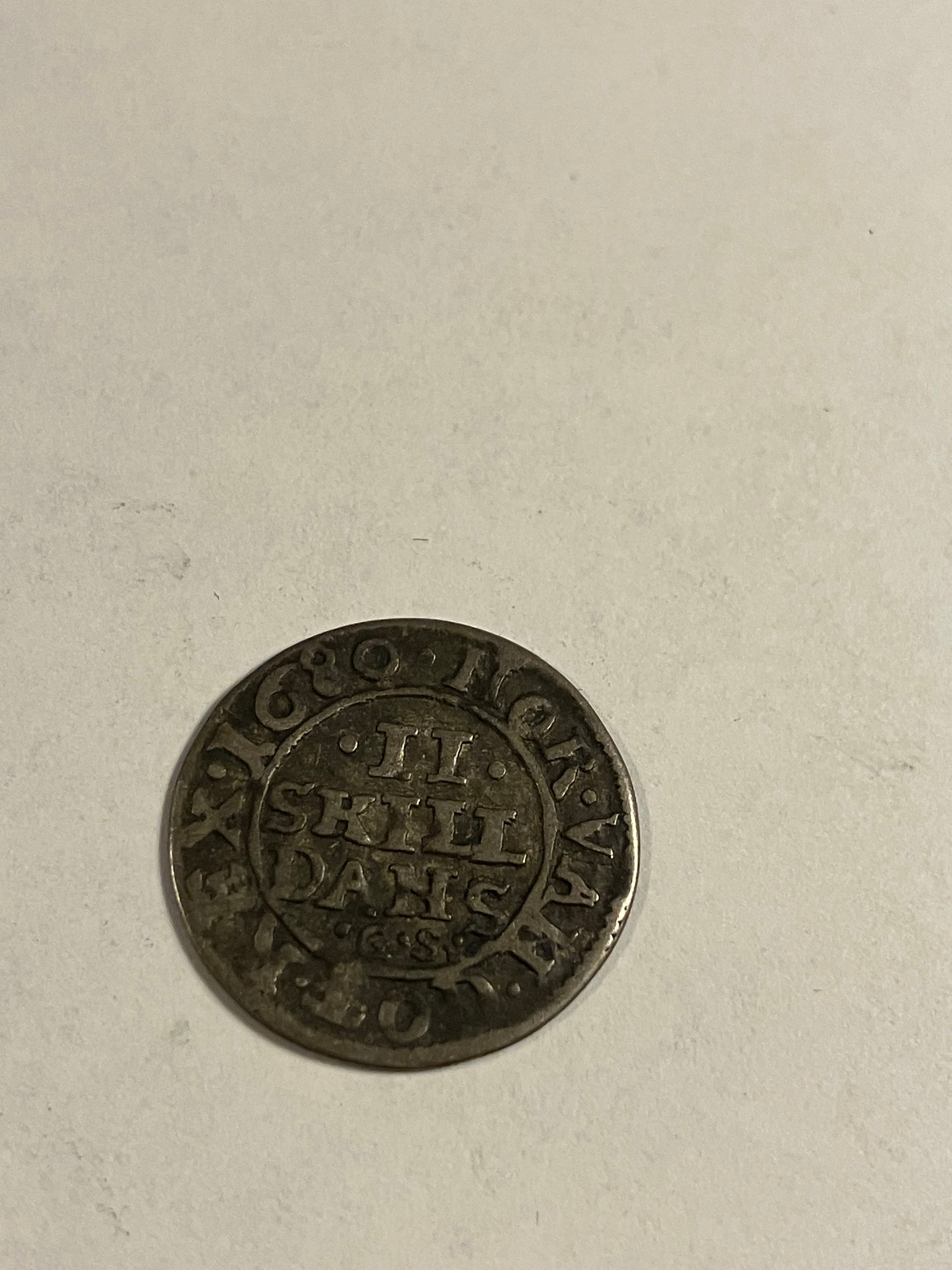 2 skilling 1680 Denmark