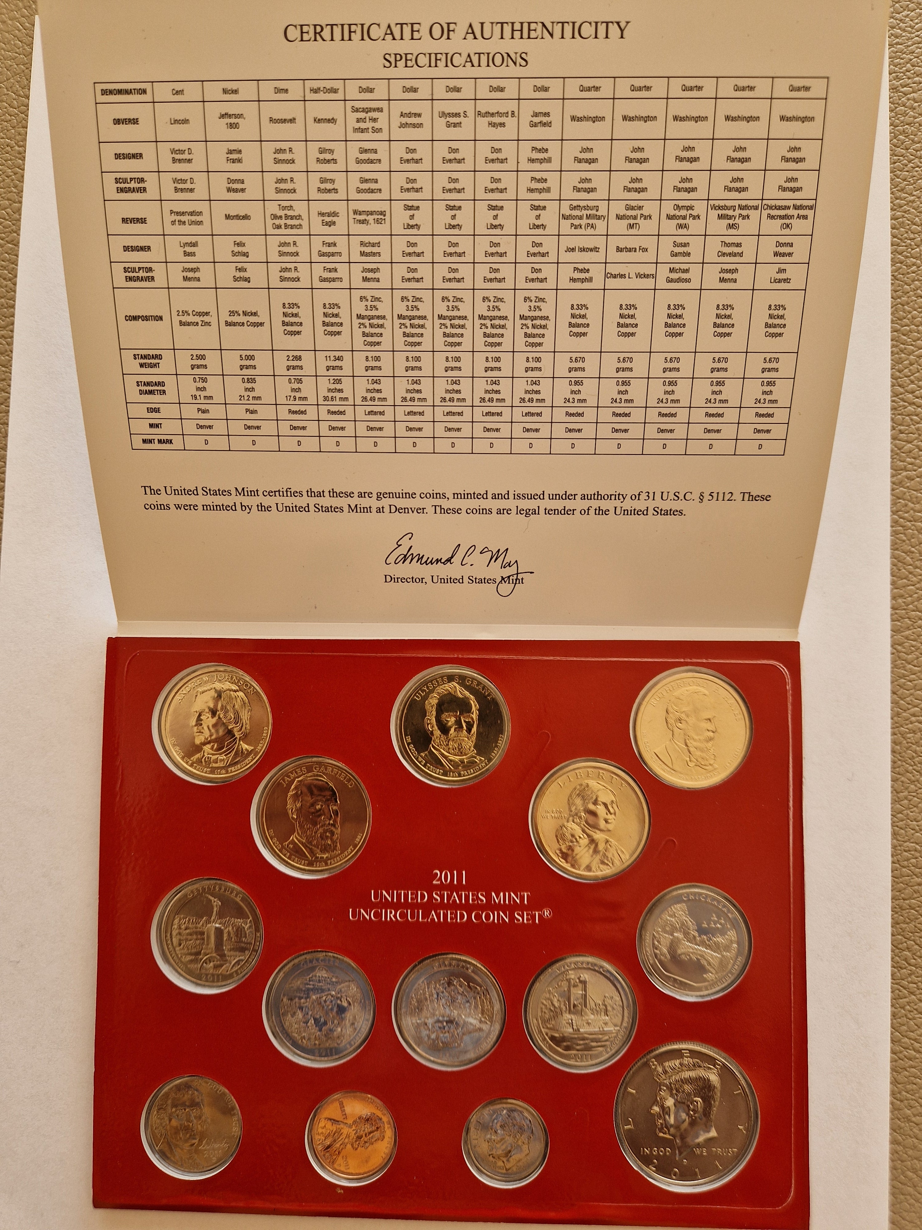 USA Coin set 2011