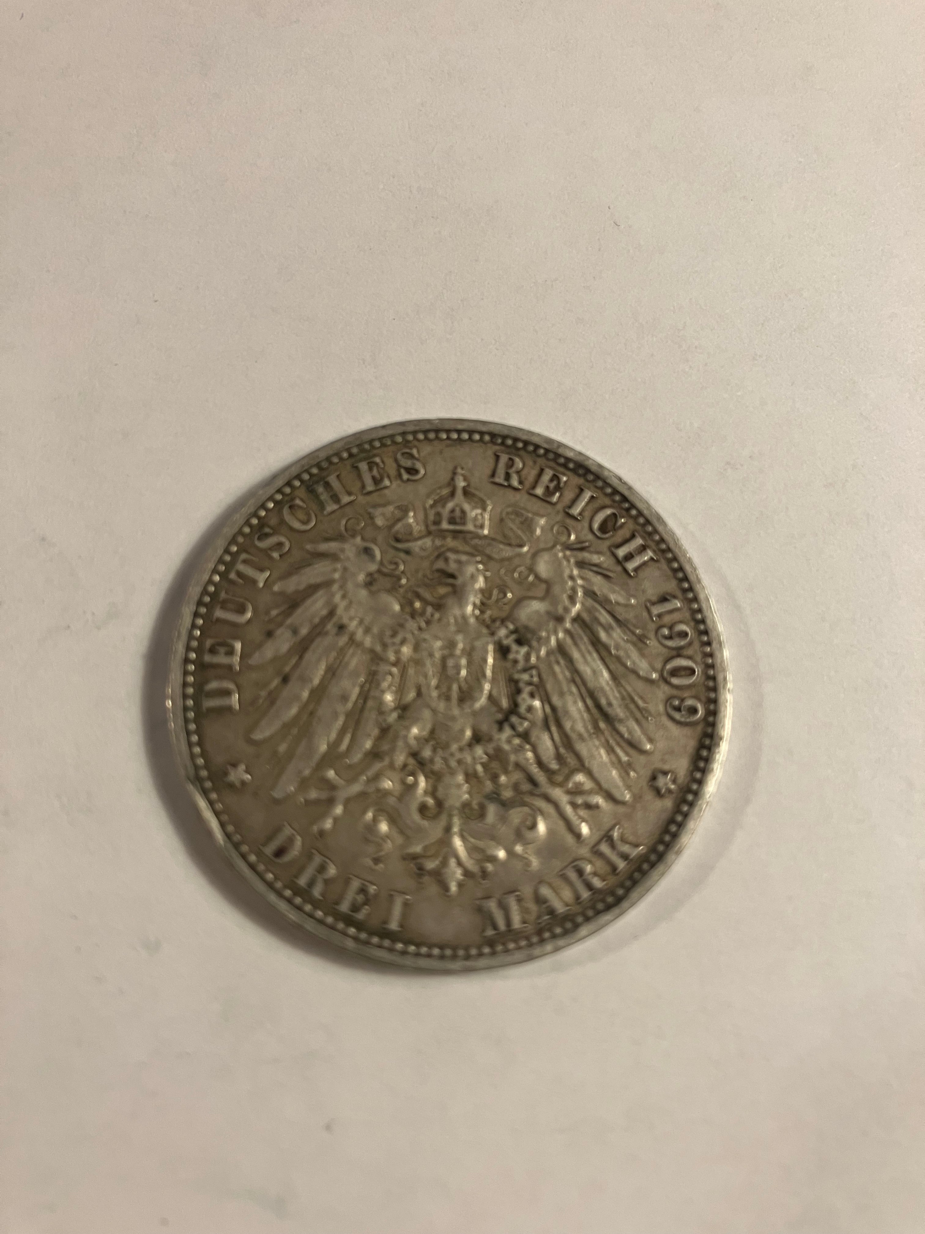 3 mark 1909 D Germany