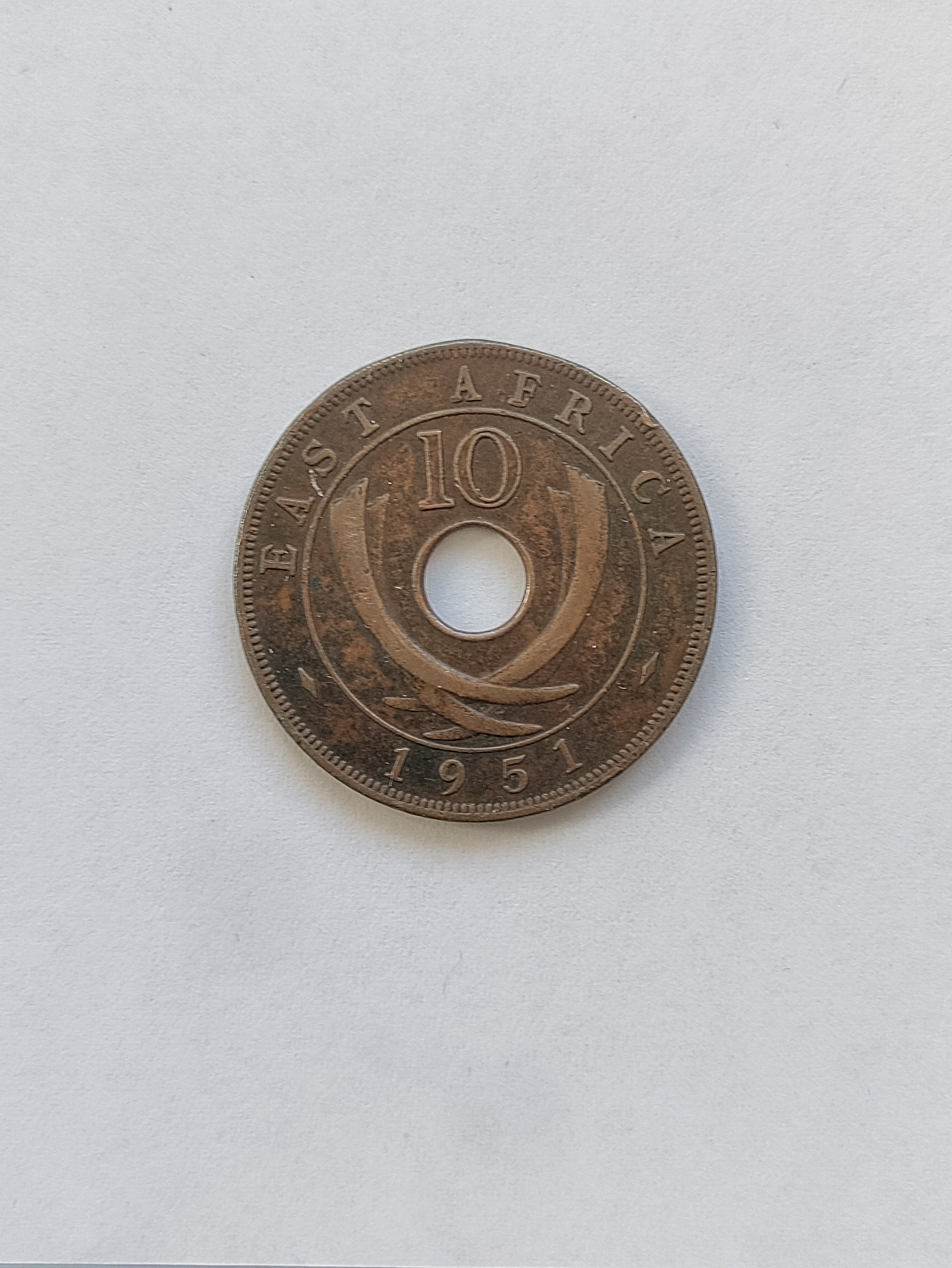 10 Cents East Africa 1951