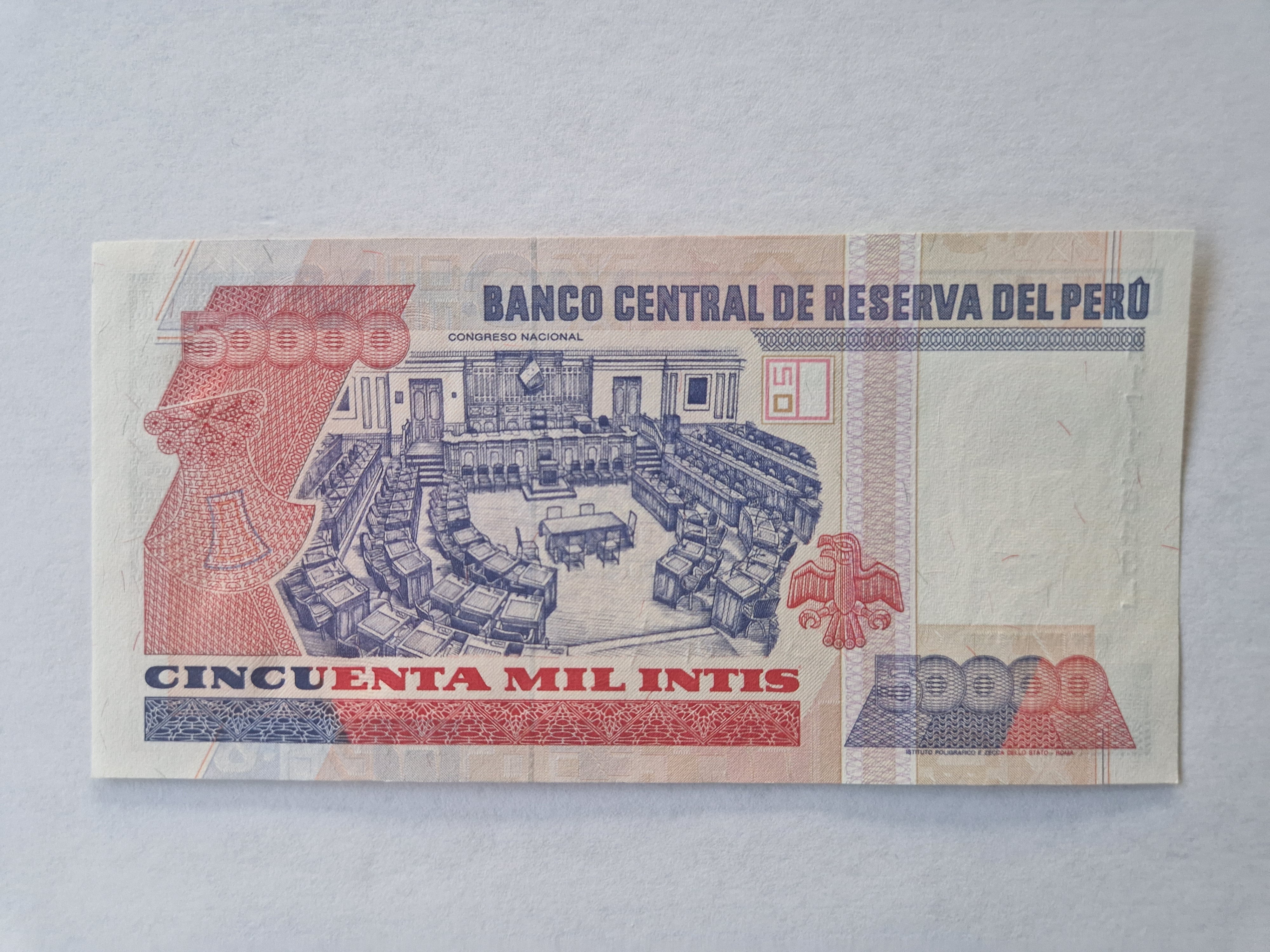 50000 Intis Peru 1988
