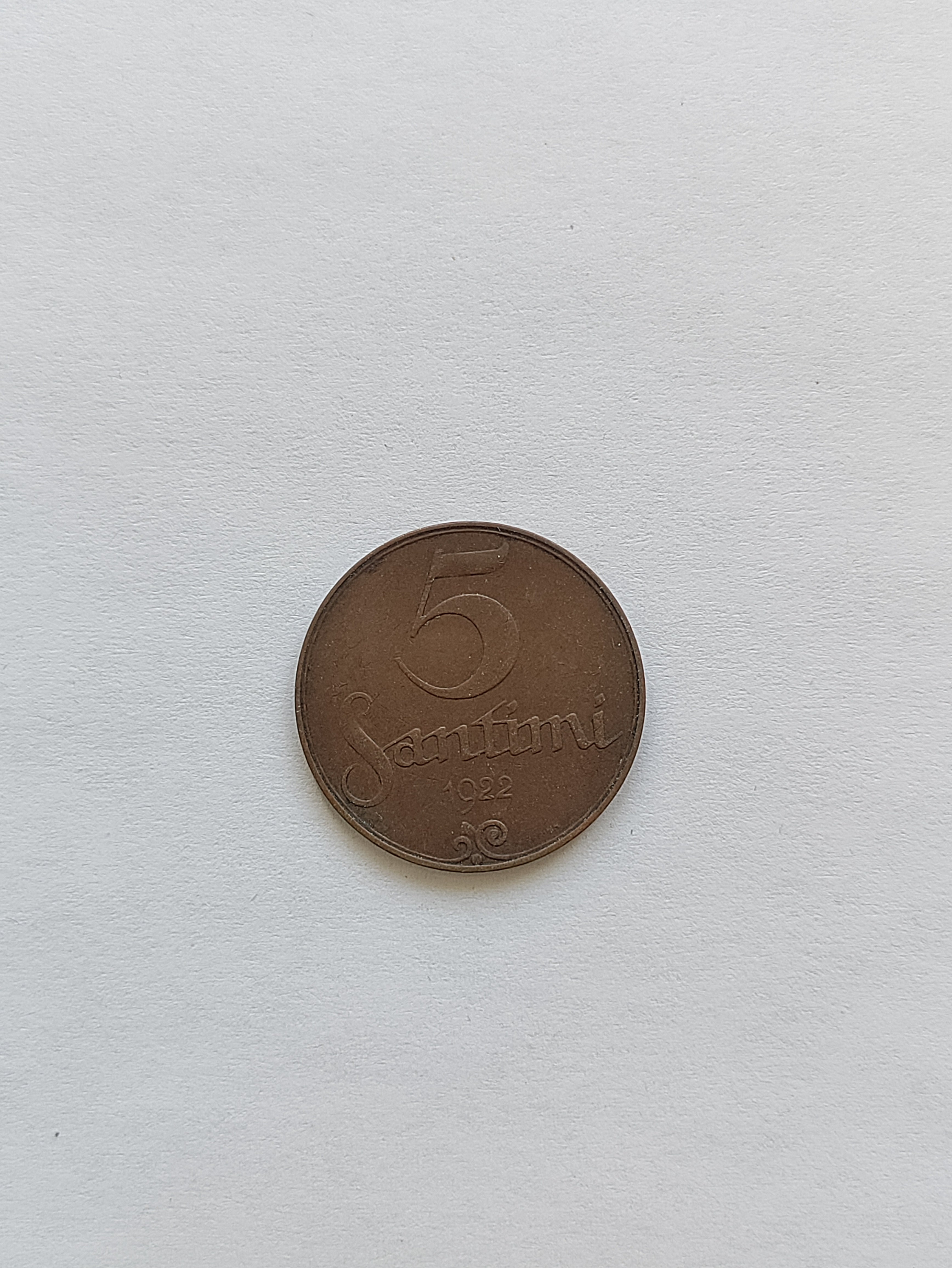 5 Santimi Latvia 1922