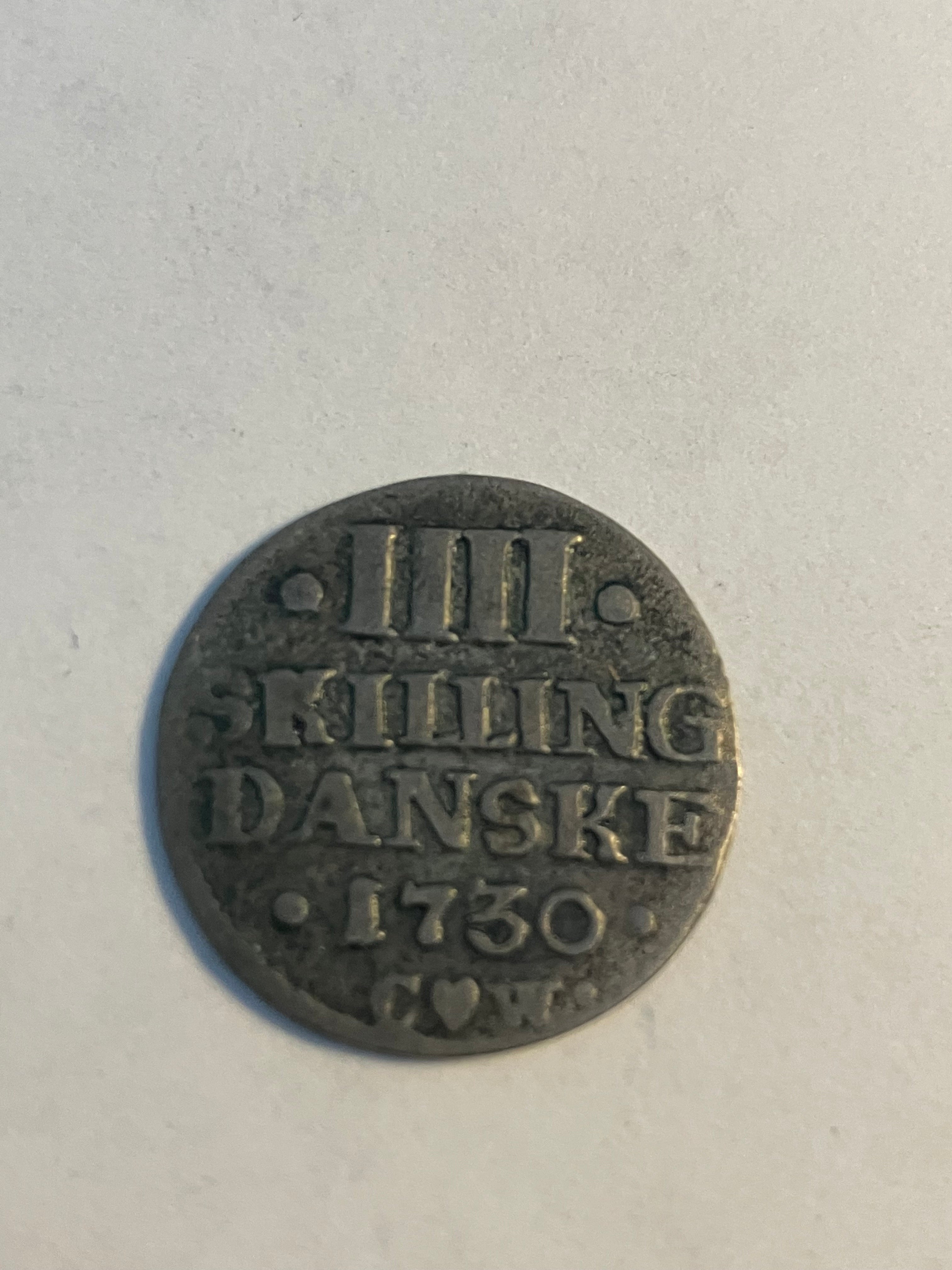 4 skilling 1730 Denmark