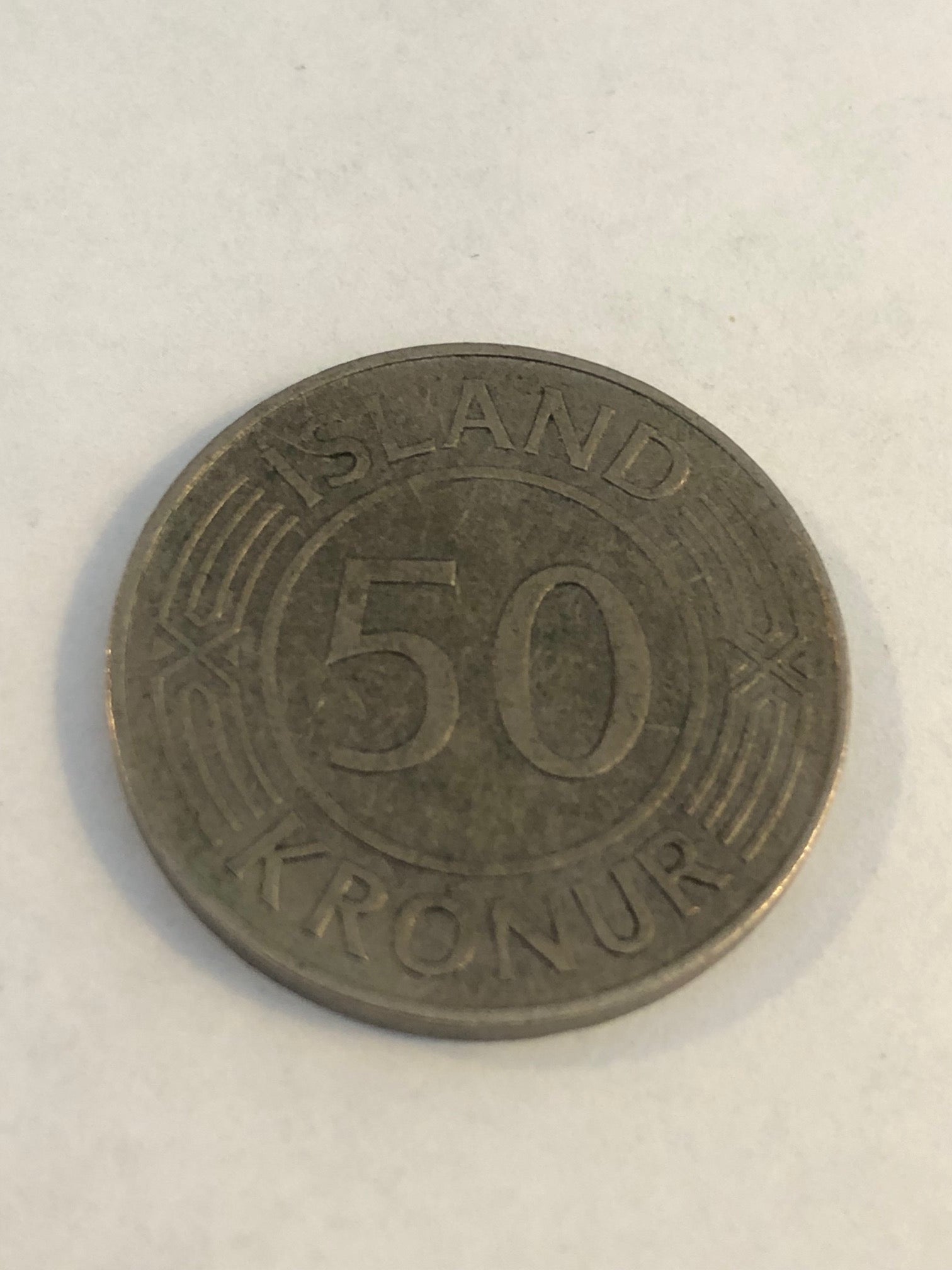 50 Kronur Island 1970