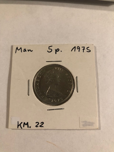 5 Pence Isle of man 1975