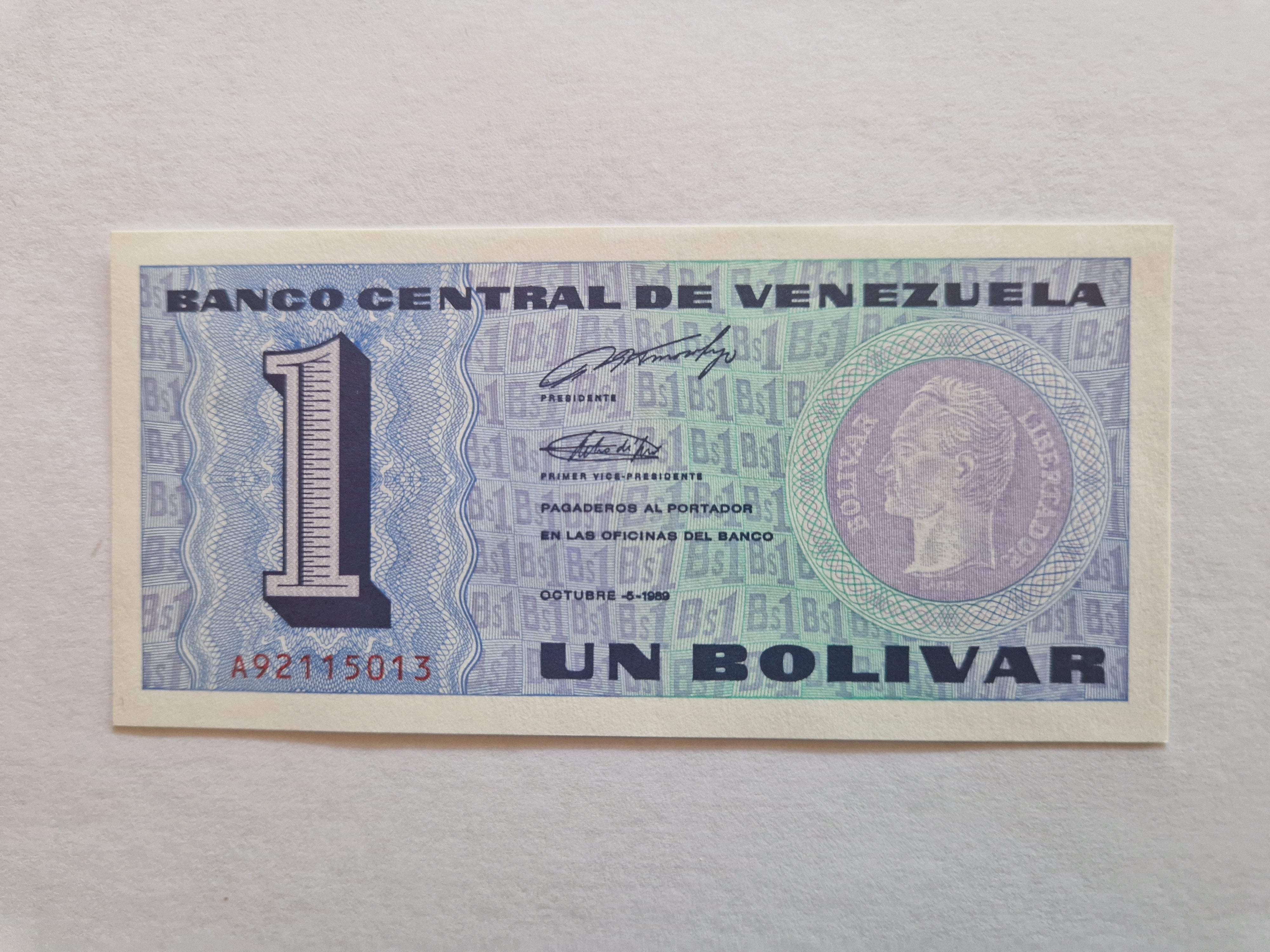 Un Bolivar Venezuela 1989