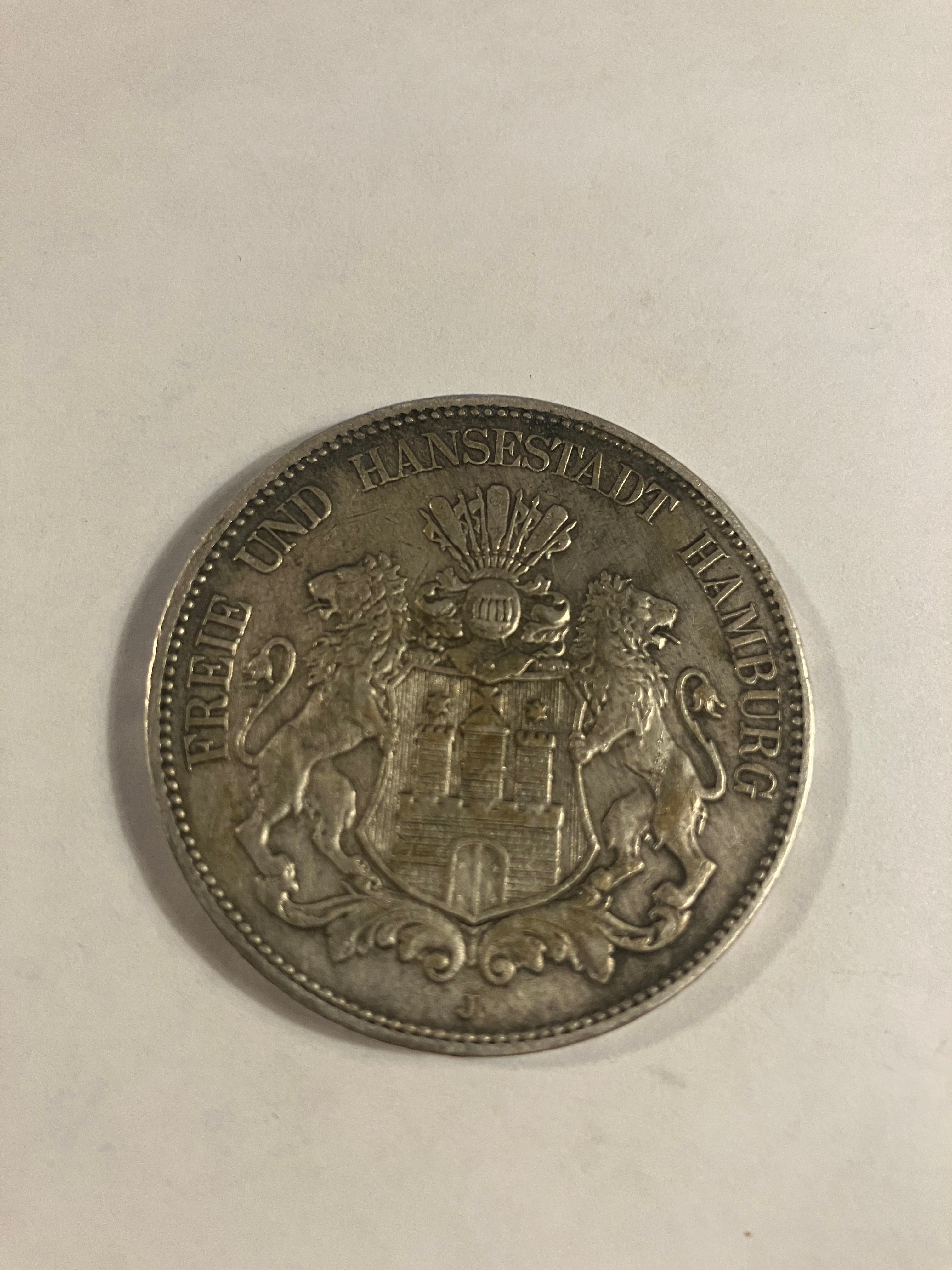 5 mark 1908 J Germany