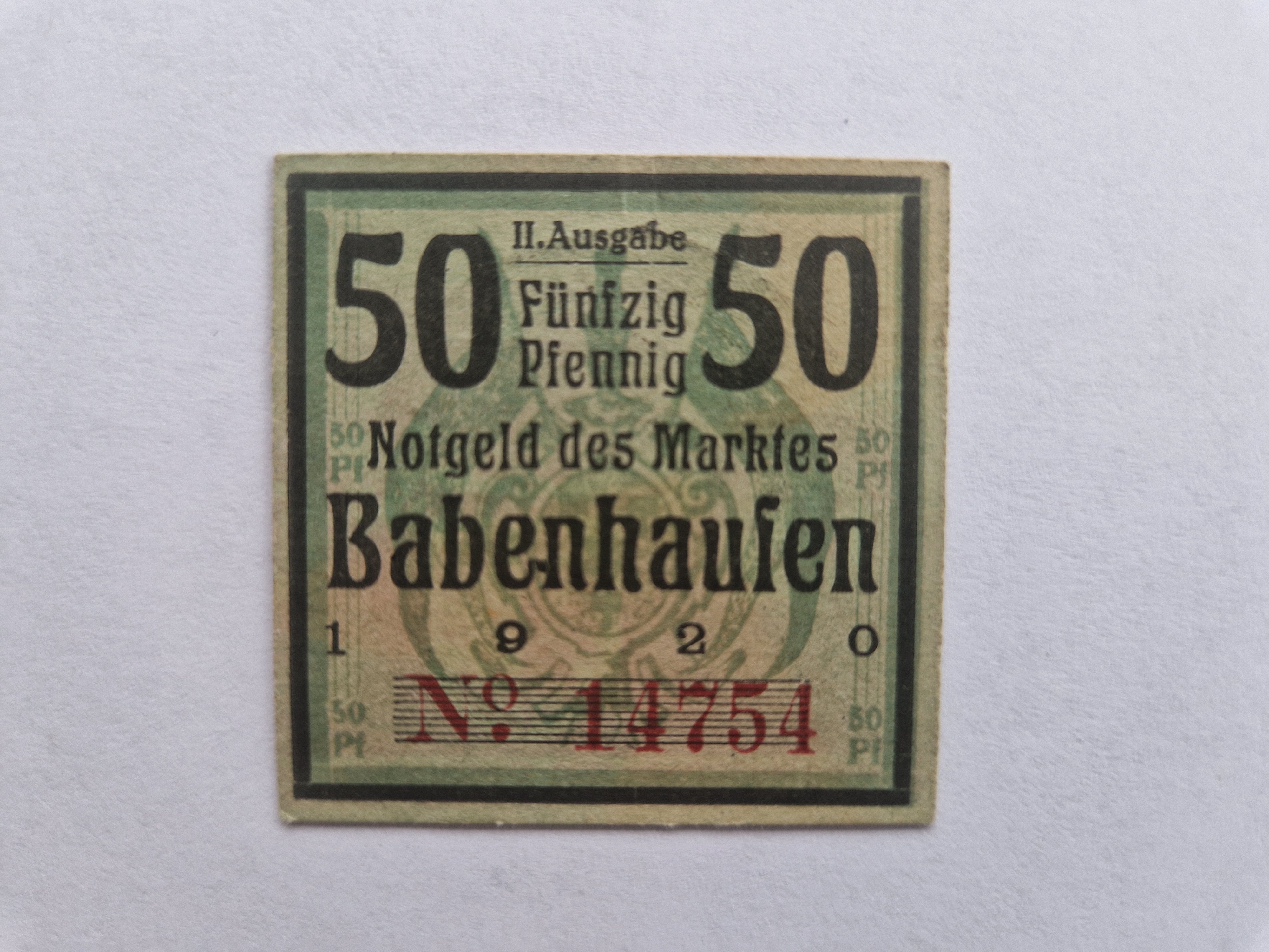 50 Pfennig Babenhaufen Notgeld Germany