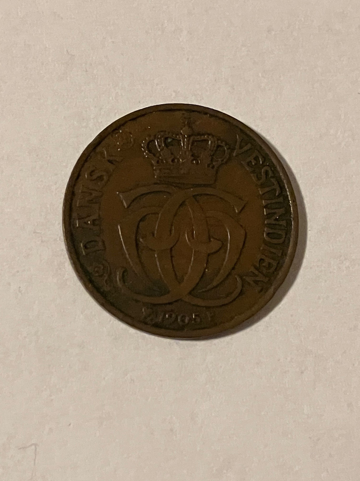1 Cent 5 Bit Dansk Vestindien 1905