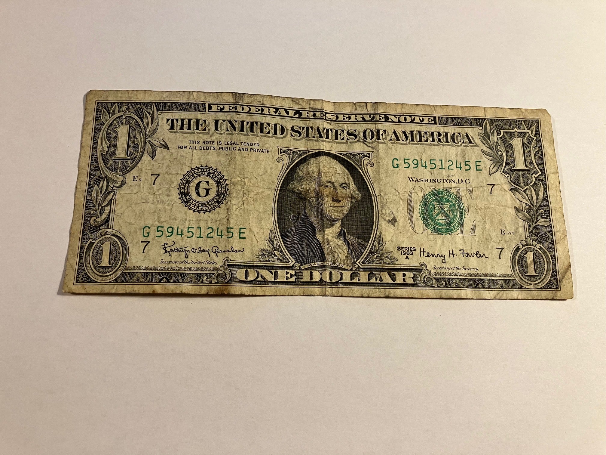 One Dollar USA 1963A