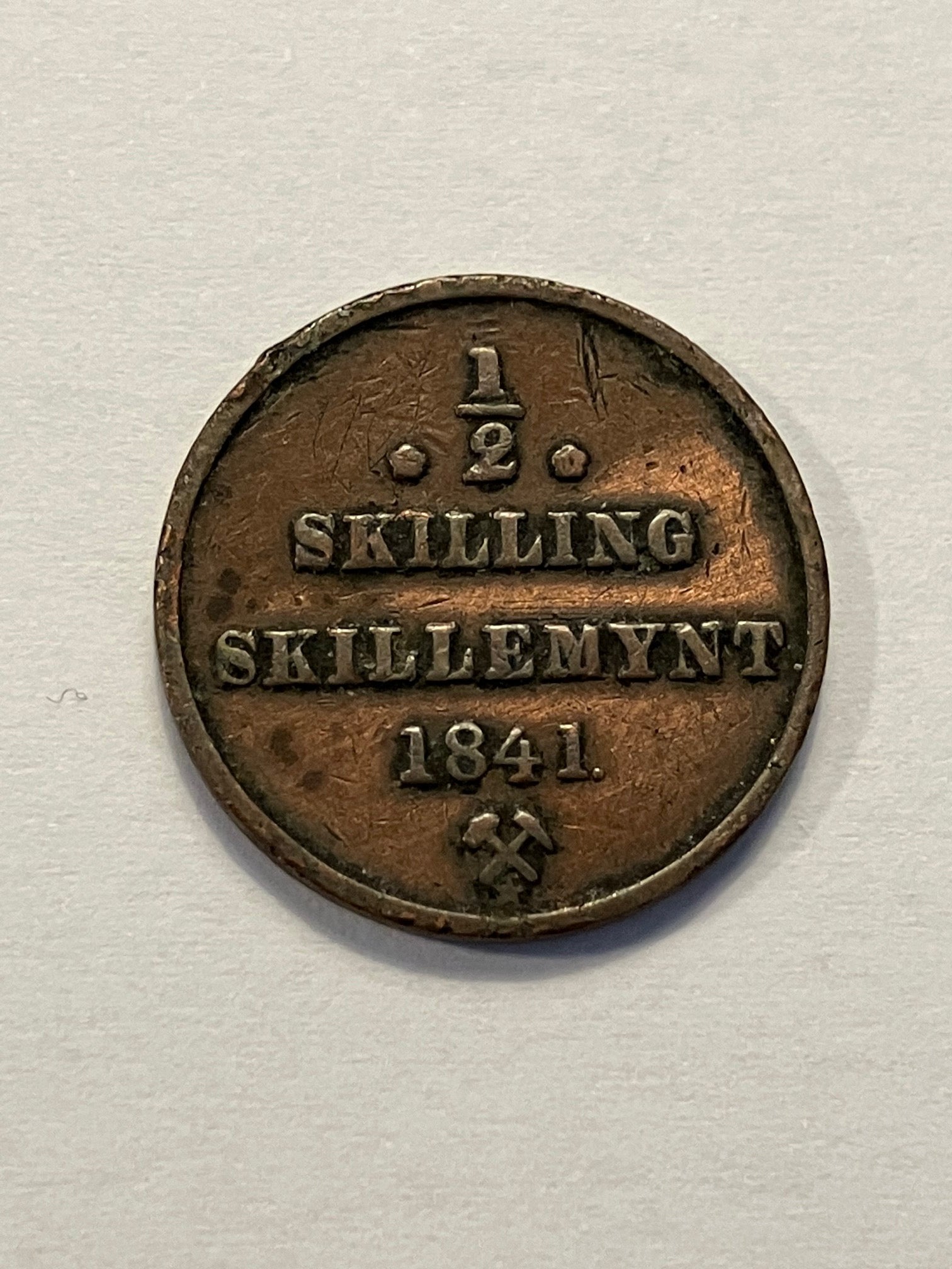 1/2 Skilling Norge 1841