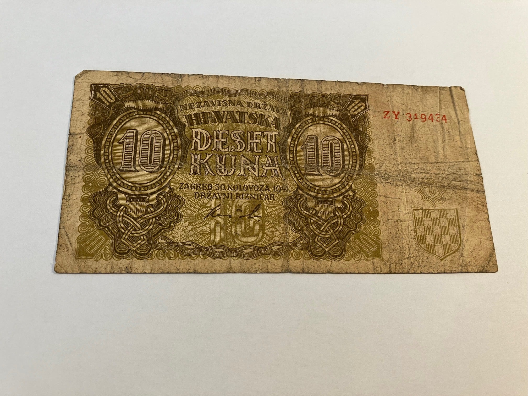 10 Kuna Croatia 1941