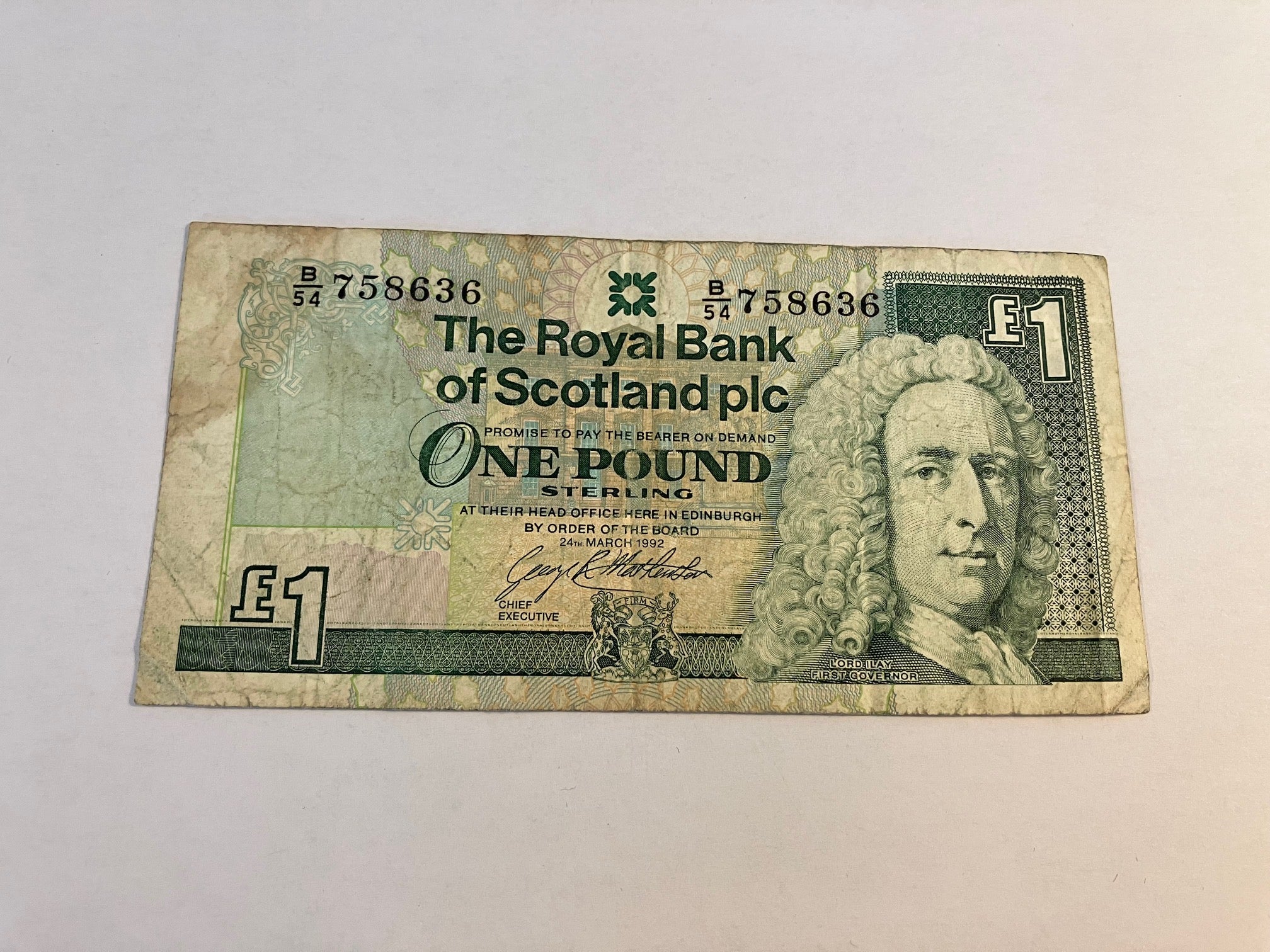 One Pound Scotland 1992