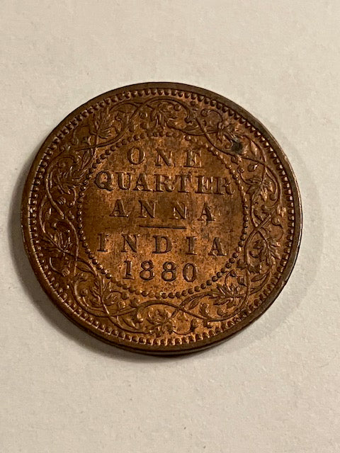 One Quarter Anna India 1880